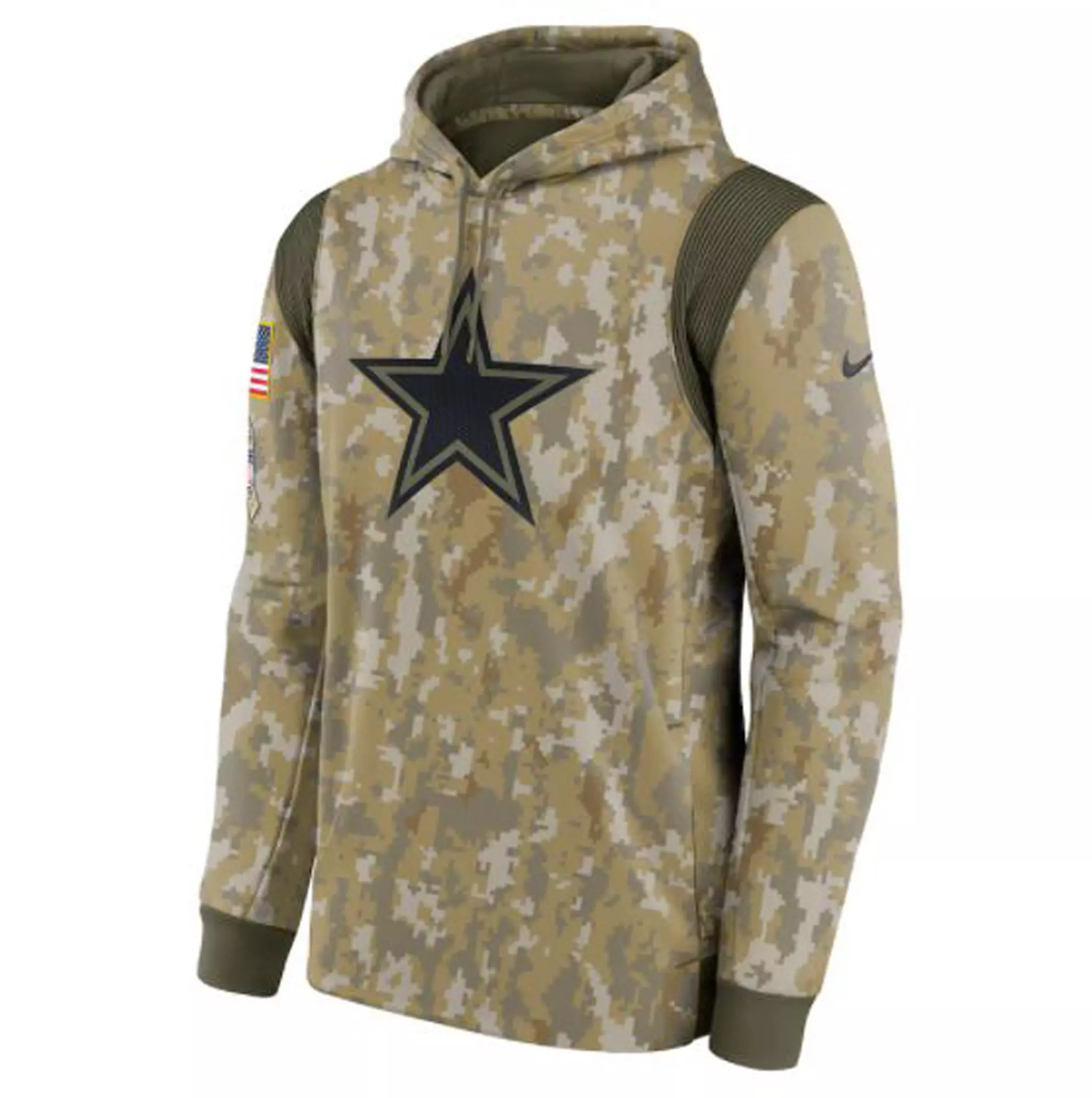 dallas cowboys nike 2018 nfl men's salute to service therma hoodie