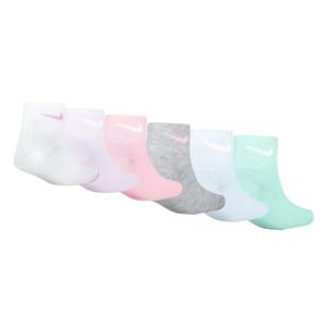 Nike Little Kids' Metallic Swoosh "Multi-Color Ankle Socks -6PK