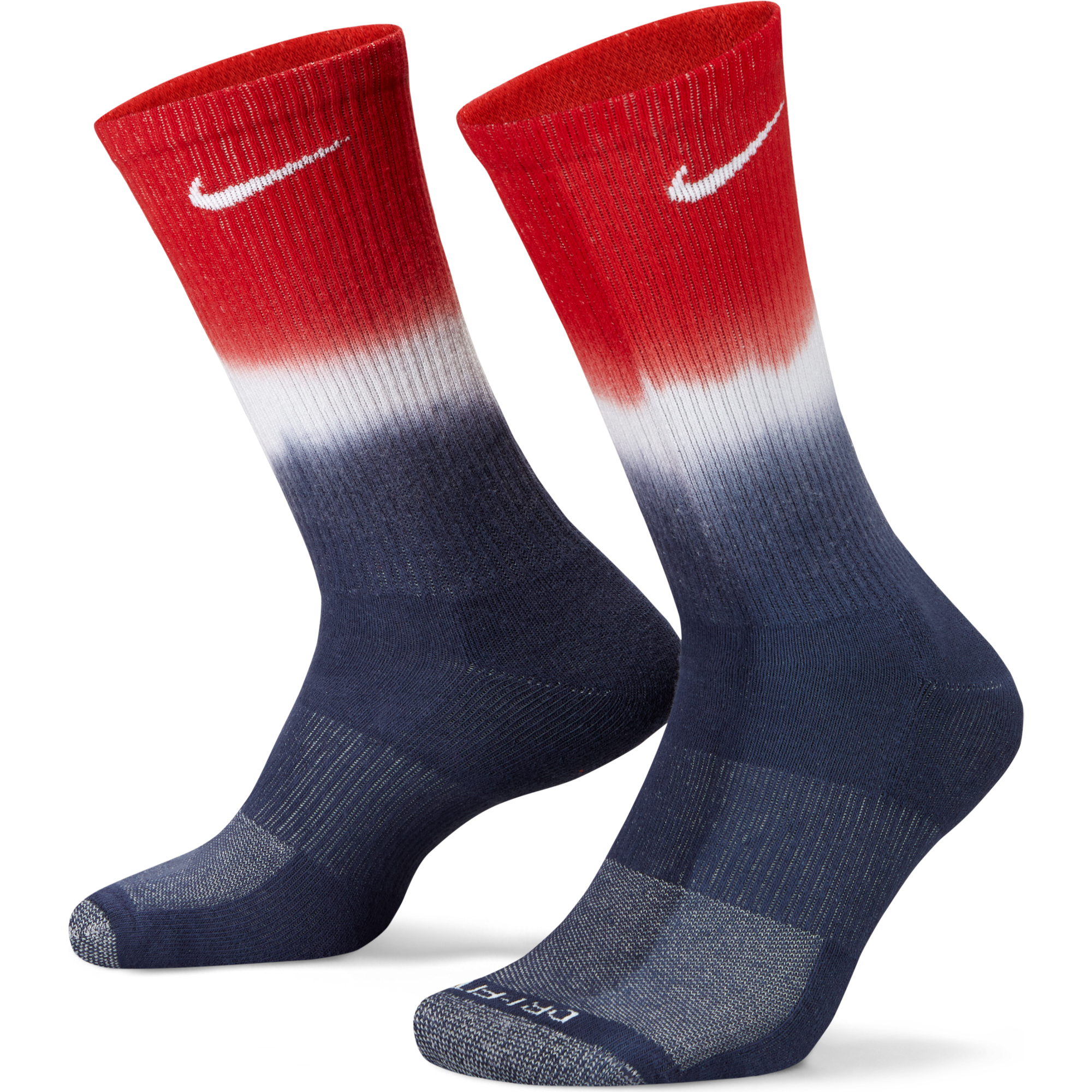 Red white nike on sale socks