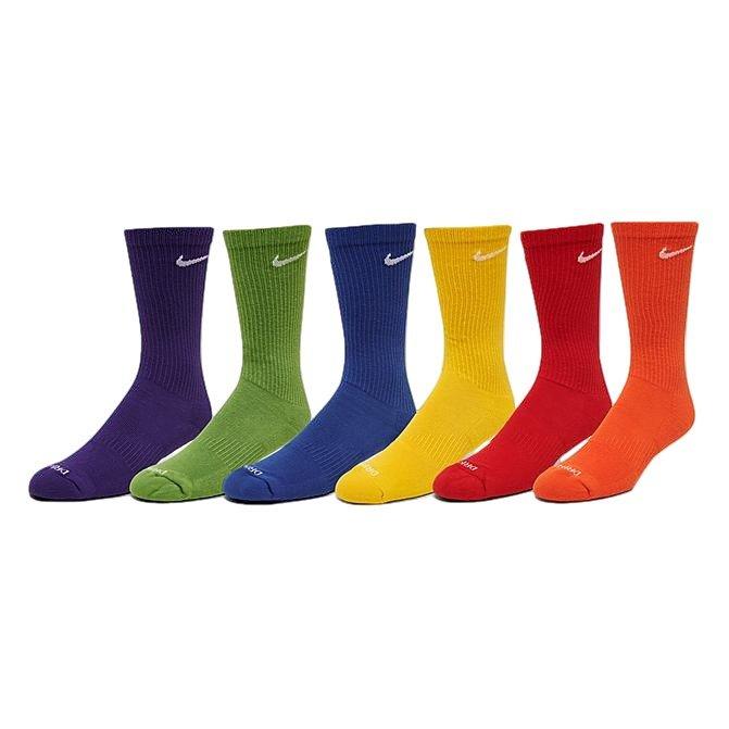 Nike Everyday Plus Cushioned Training Multi-Color Crew Socks (6 Pairs) -  Hibbett