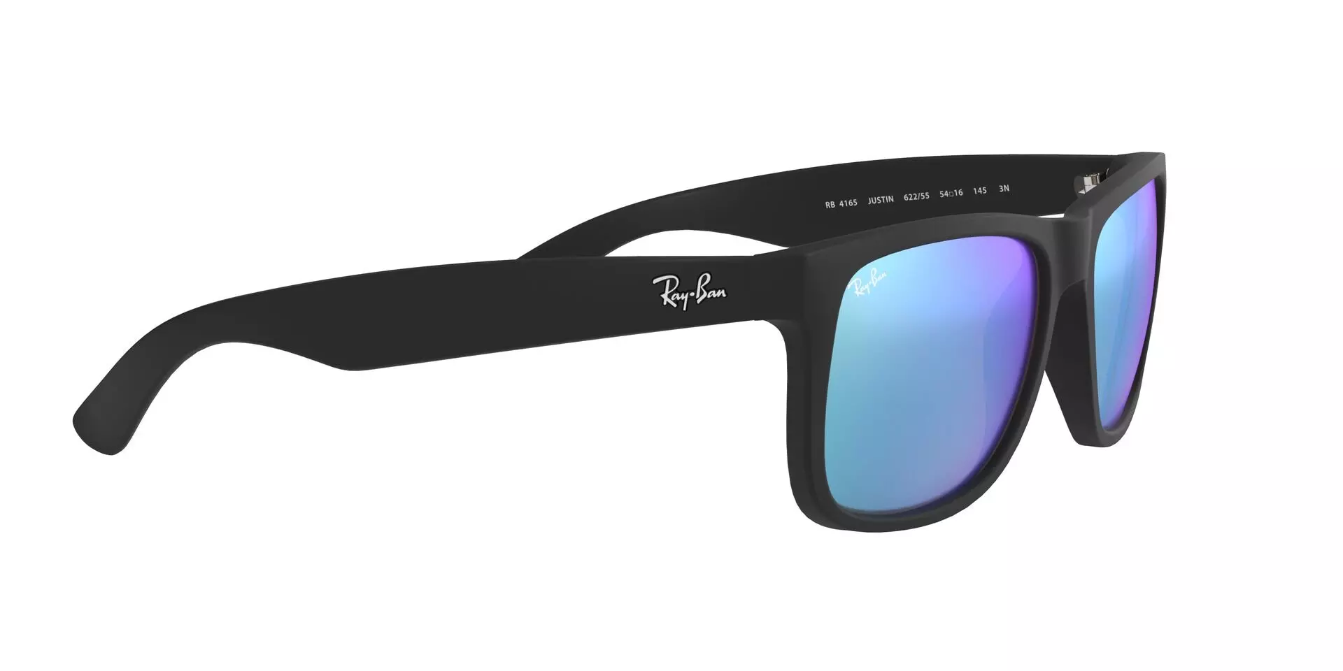 Ray-Ban Justin Classic Sunglasses-Black/Blue - BLACK/BLUE