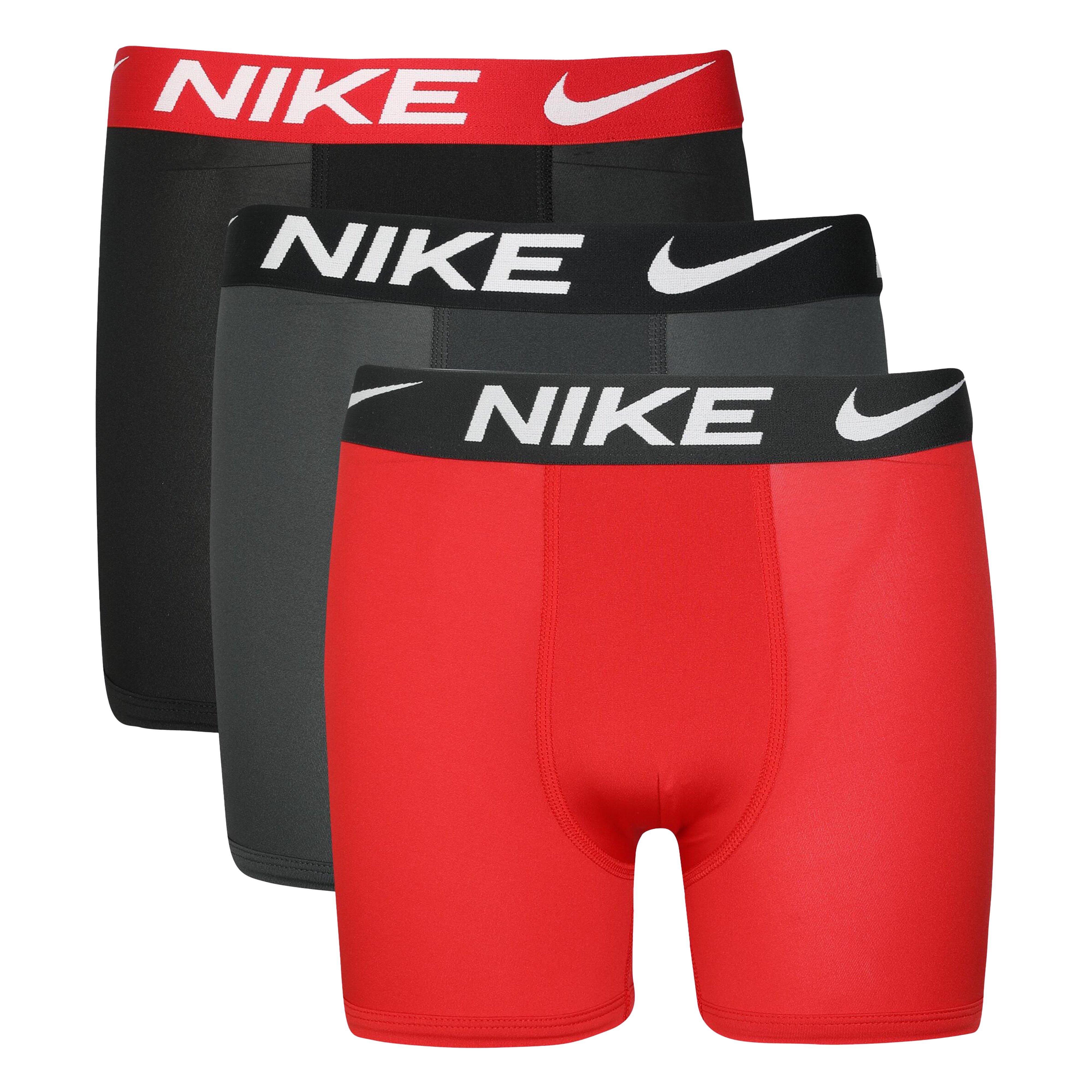 Nike Big Boys' Essential Boxer Briefs (3 Pack)-Red/Black/Grey - Hibbett | City Gear