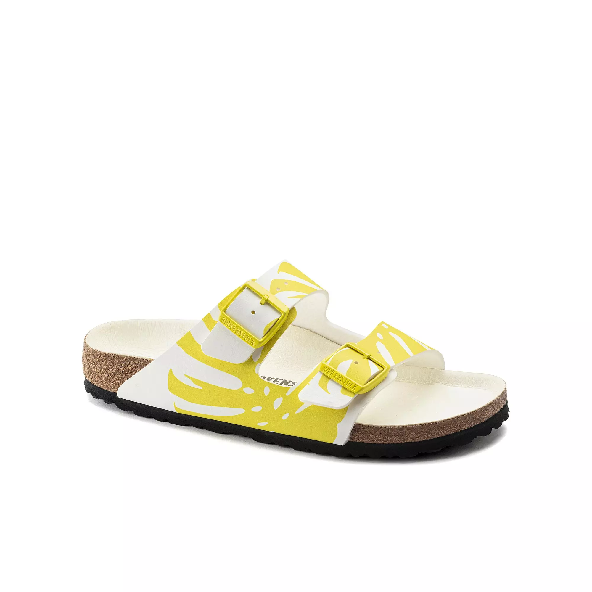 Birkenstock Arizona "Lime Sour" Women's Sandal - YELLOW/WHITE