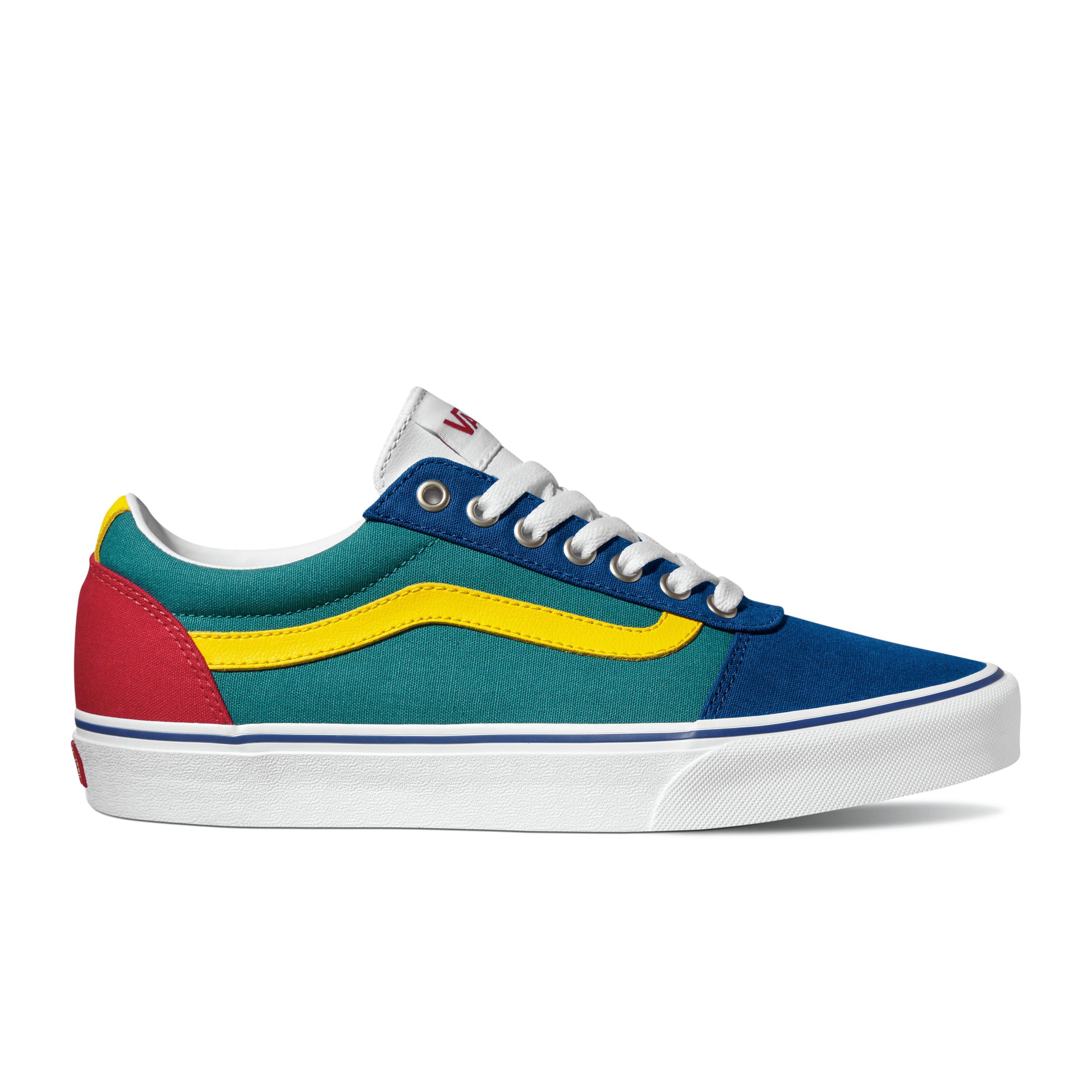 Red green cheap and blue vans