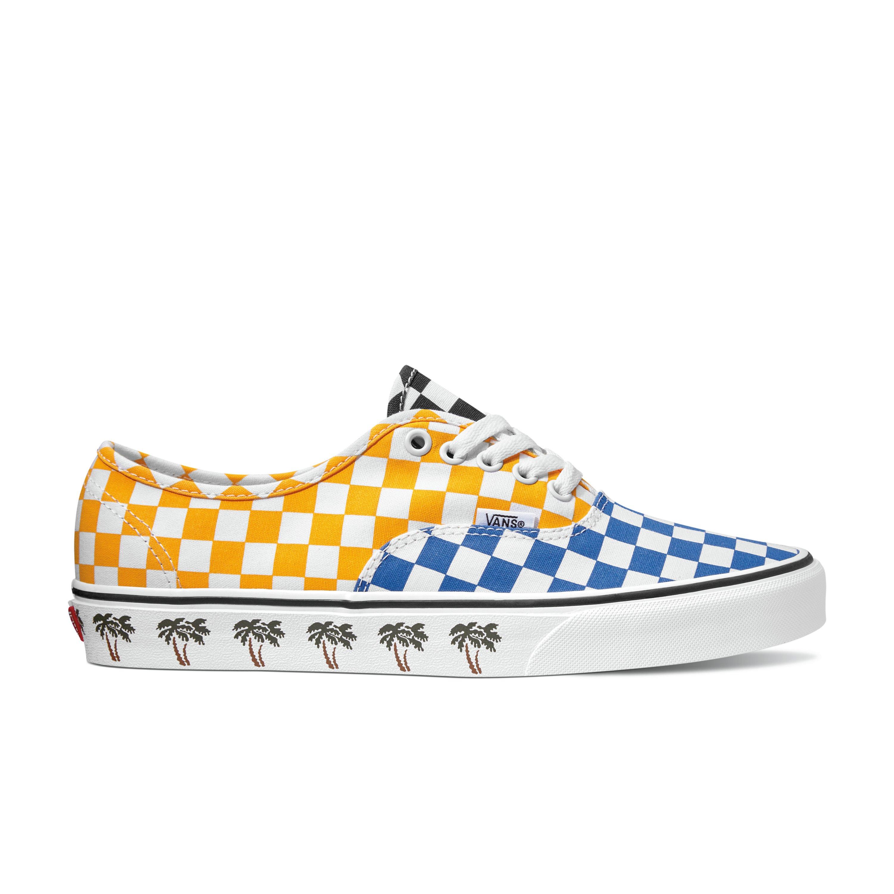 Blue white and outlet yellow vans