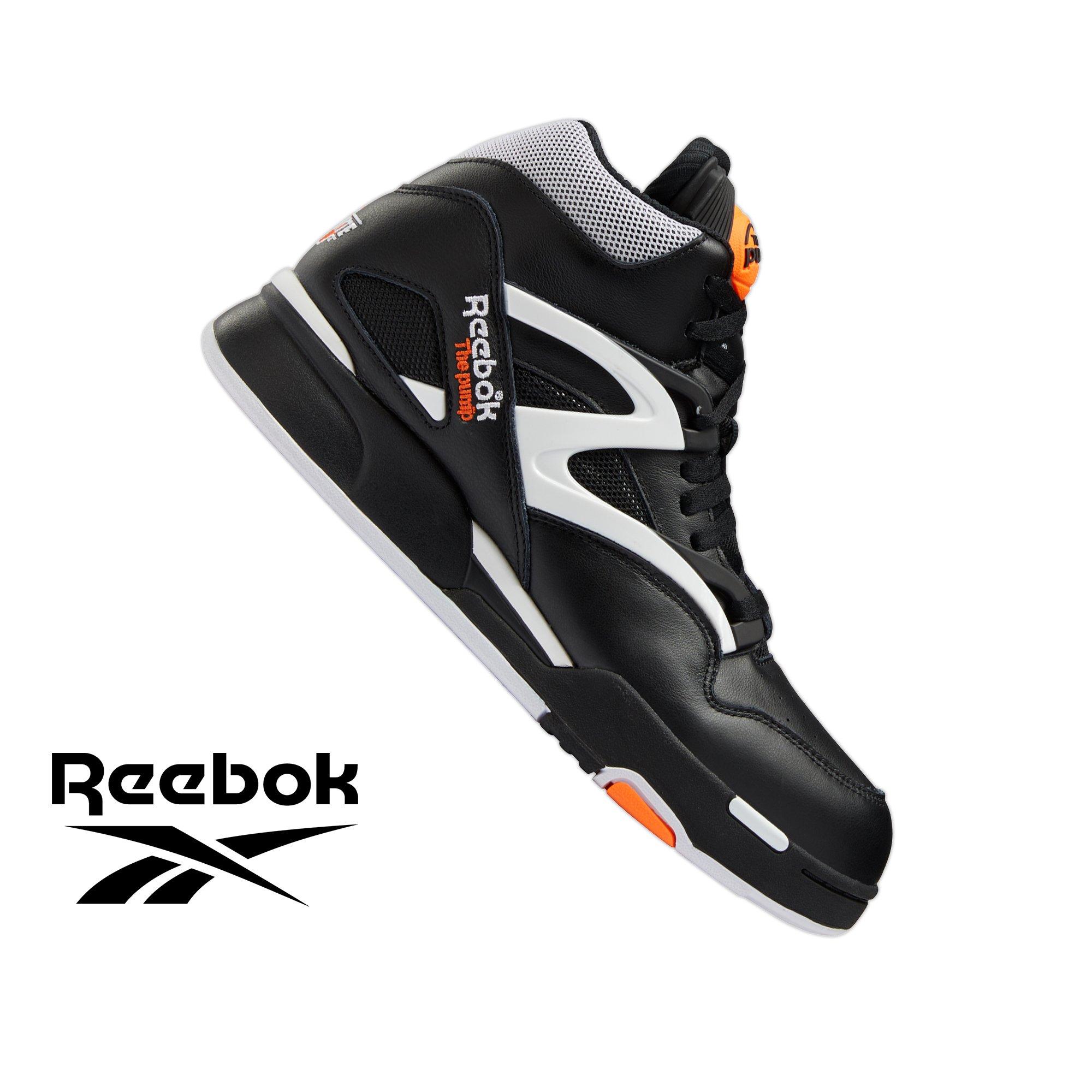 Reebok pump omni lite black on sale white orange