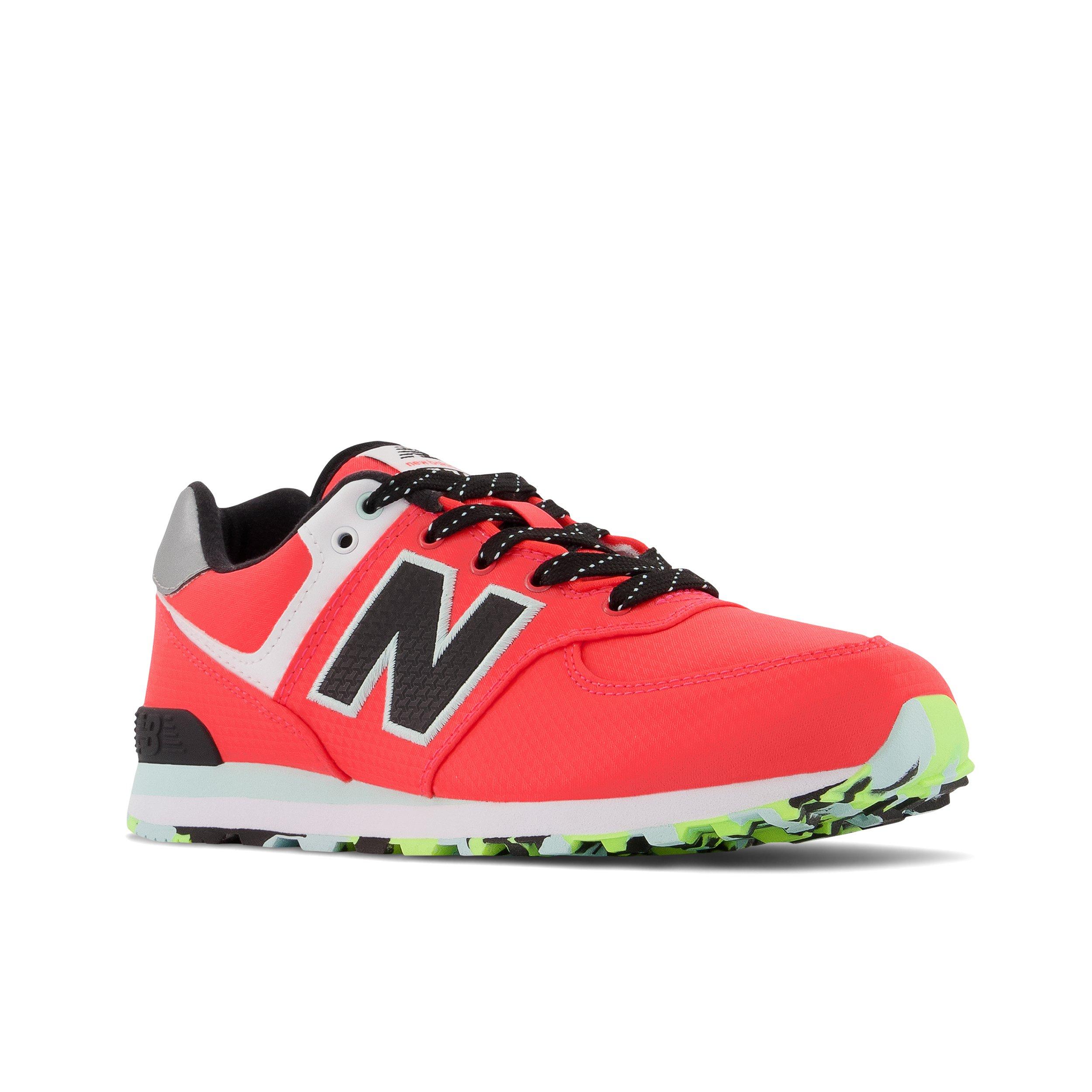 New Balance 574 Windbreaker Vivid Coral/White/Mint Grade School Girls'  Shoe - Hibbett | City Gear