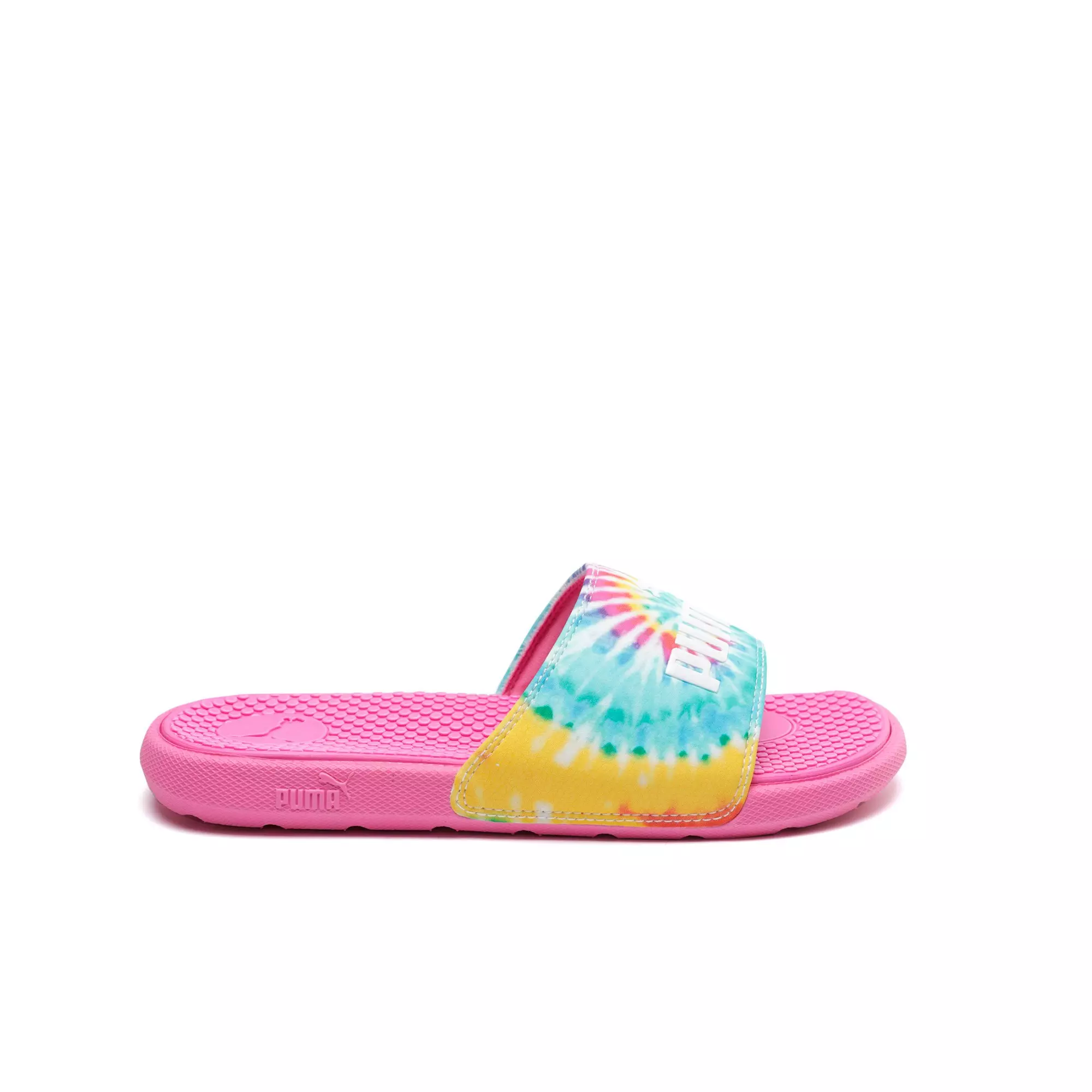 Puma Cool Cat "Tie Dye" Grade School Girls' Slide - PINK