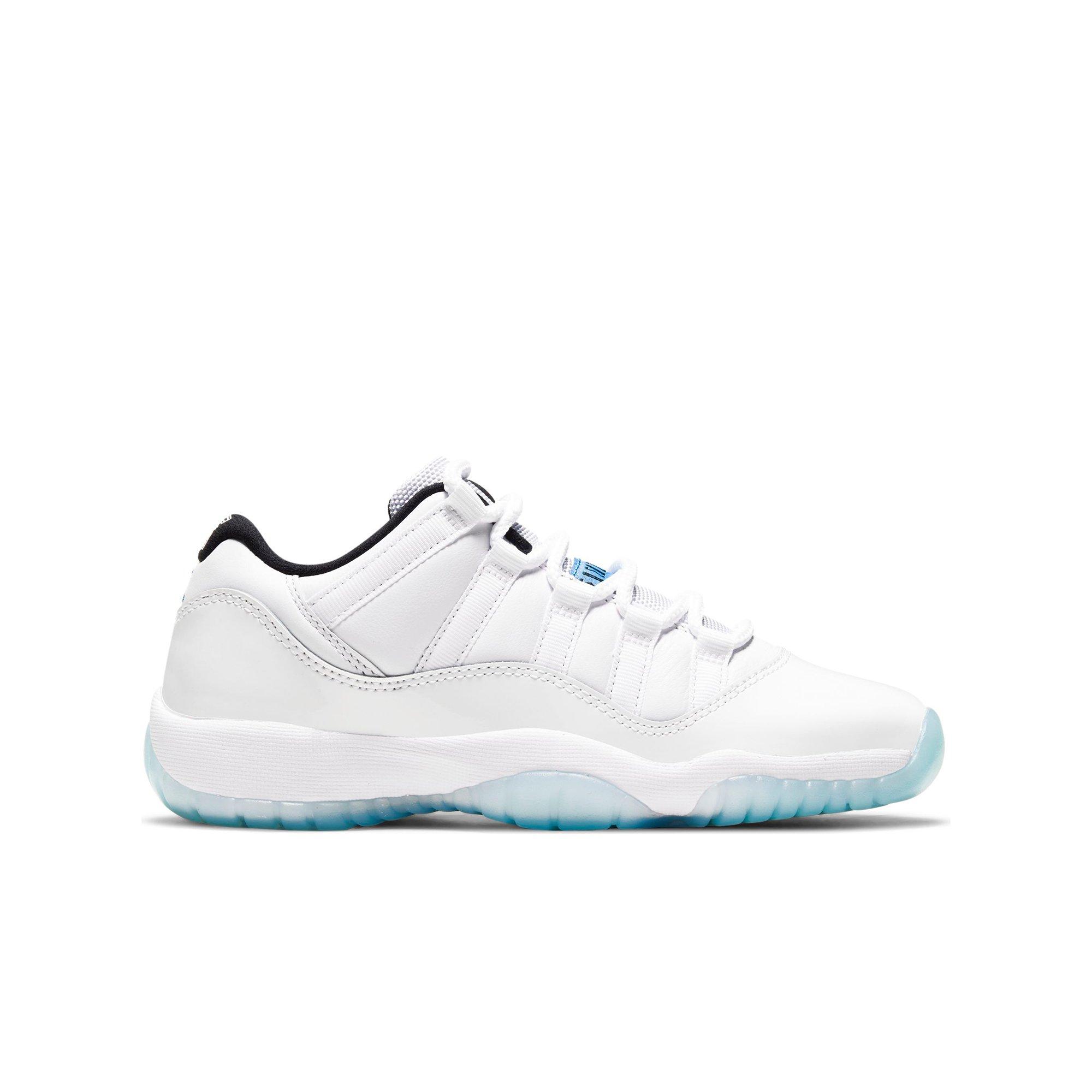 Jordan 11 Retro Low White Legend Blue Black Grade School Kids Shoe Hibbett City Gear