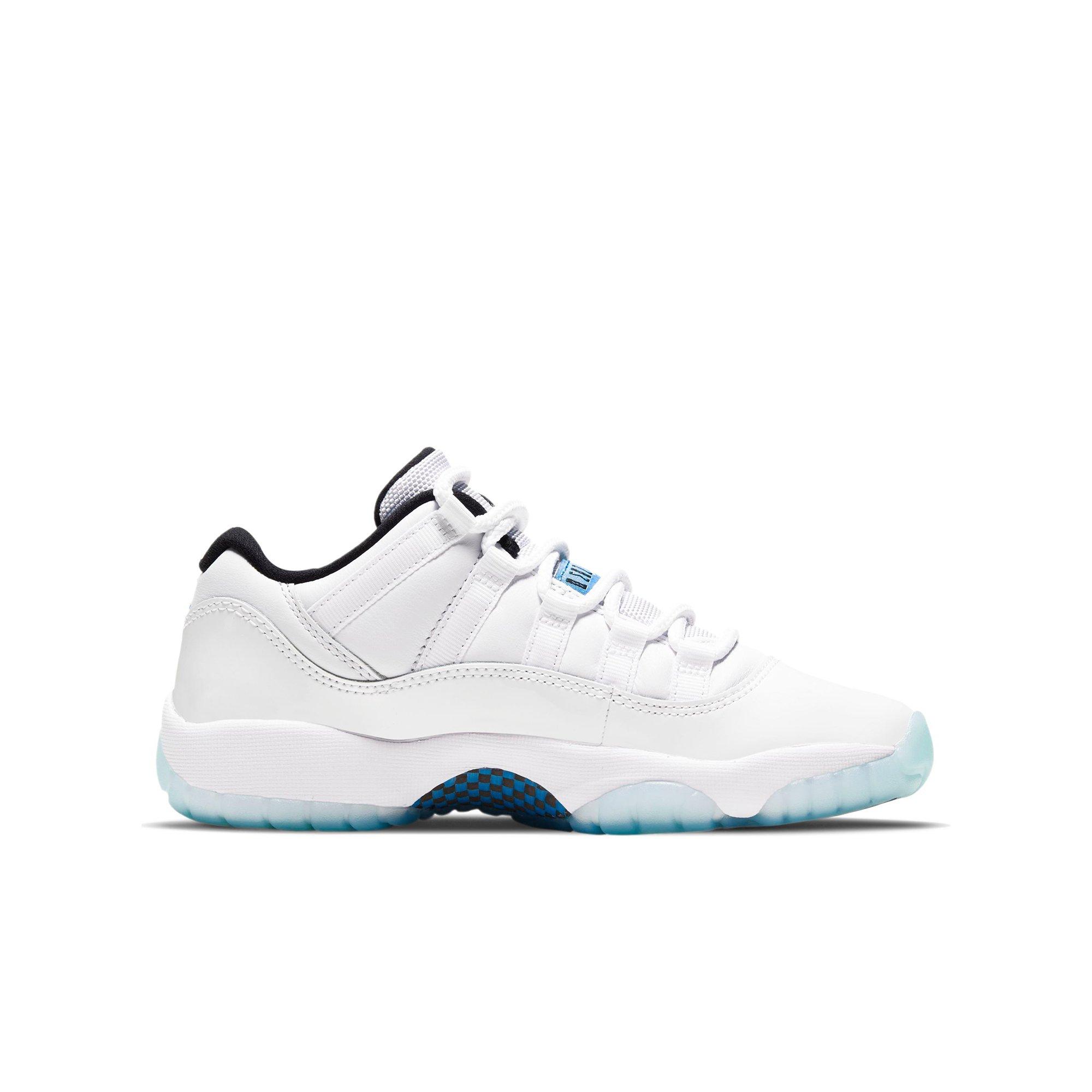 Jordan 11 Retro Low White Legend Blue Black Grade School Kids Shoe Hibbett City Gear