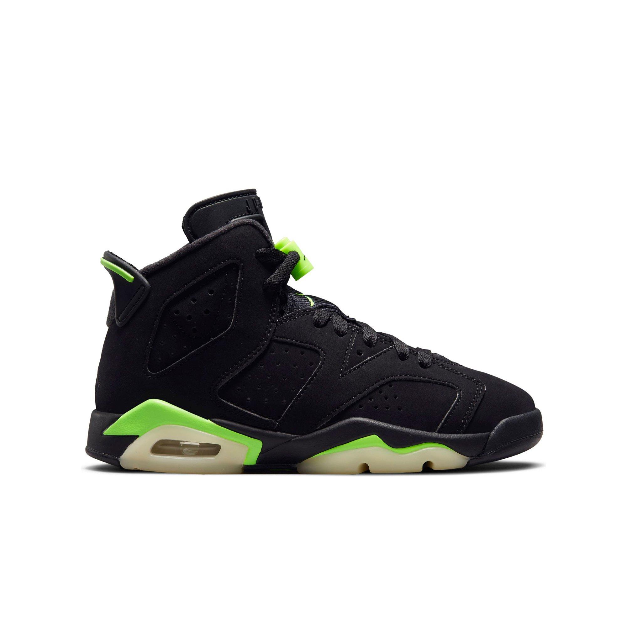 green and black jordans kids