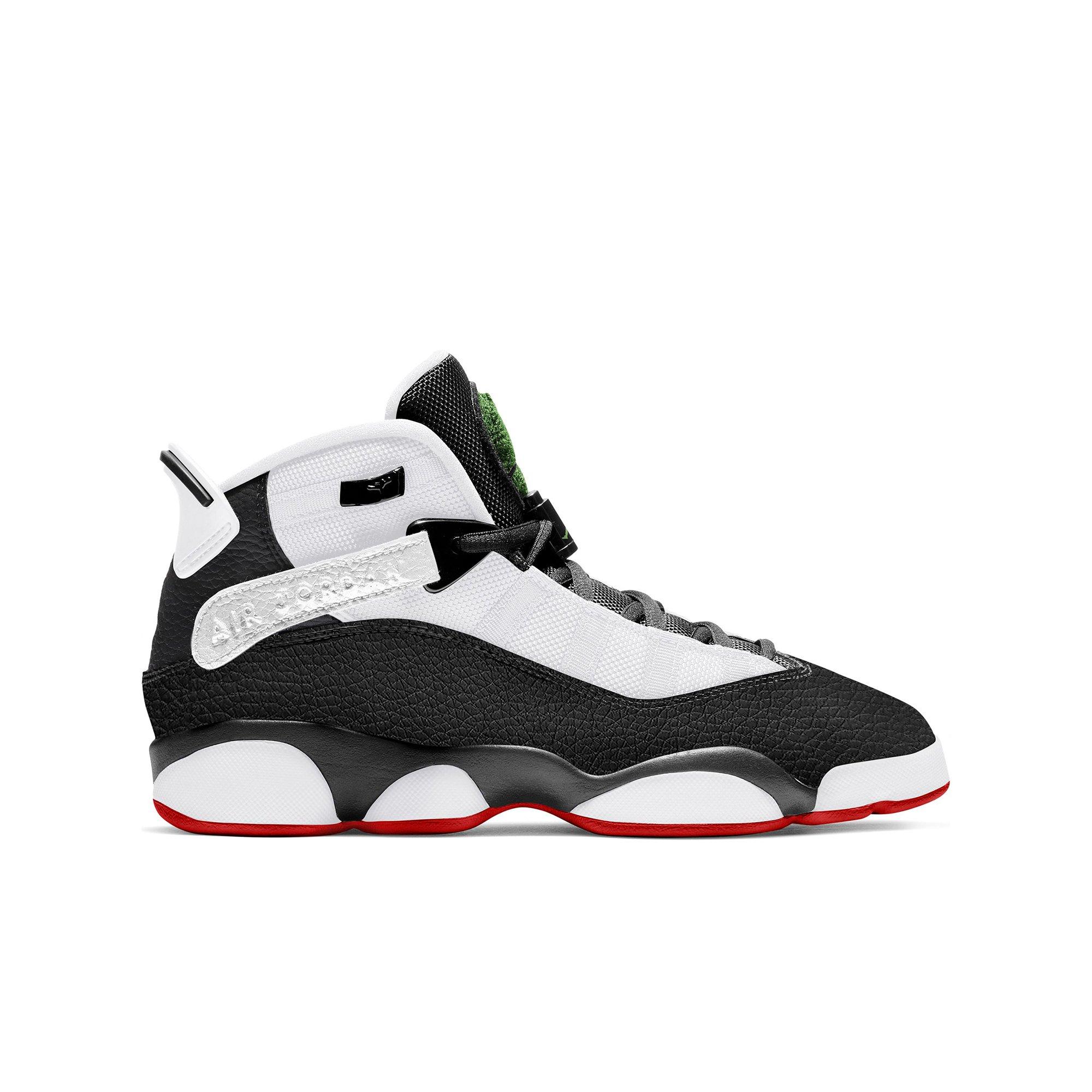 black and white six ring jordans