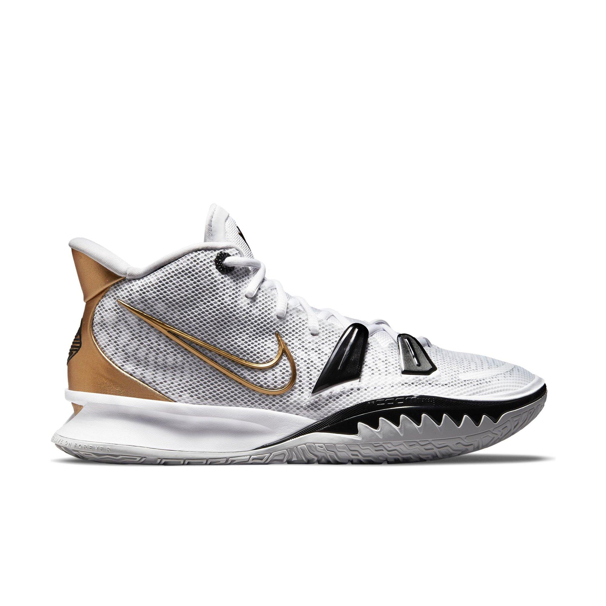 Black white and gold nike basketball shoes sale