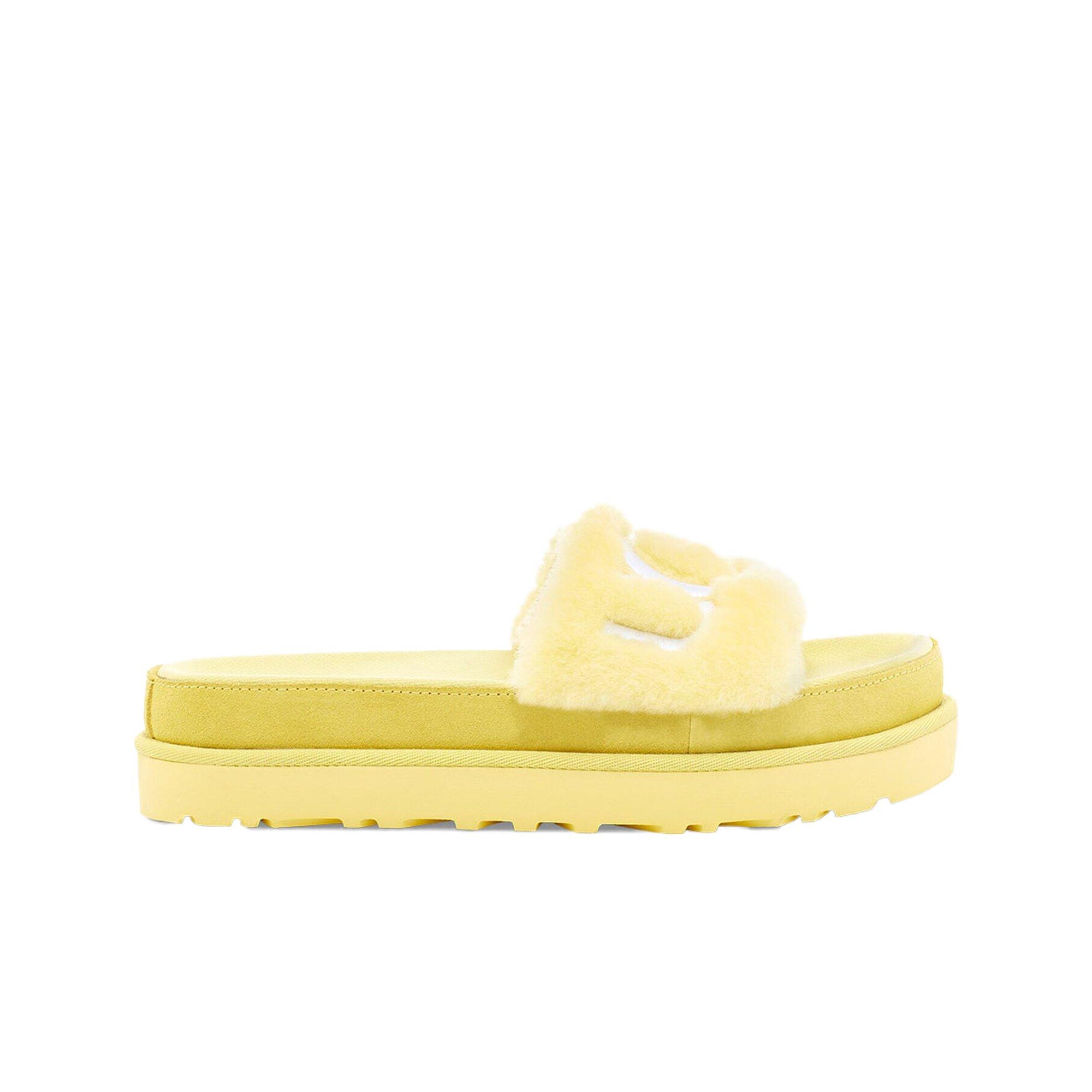 Laton fur slide yellow new arrivals