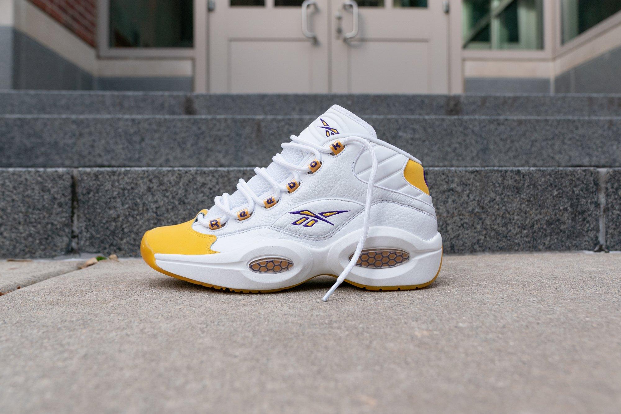reebok question mid yellow toe