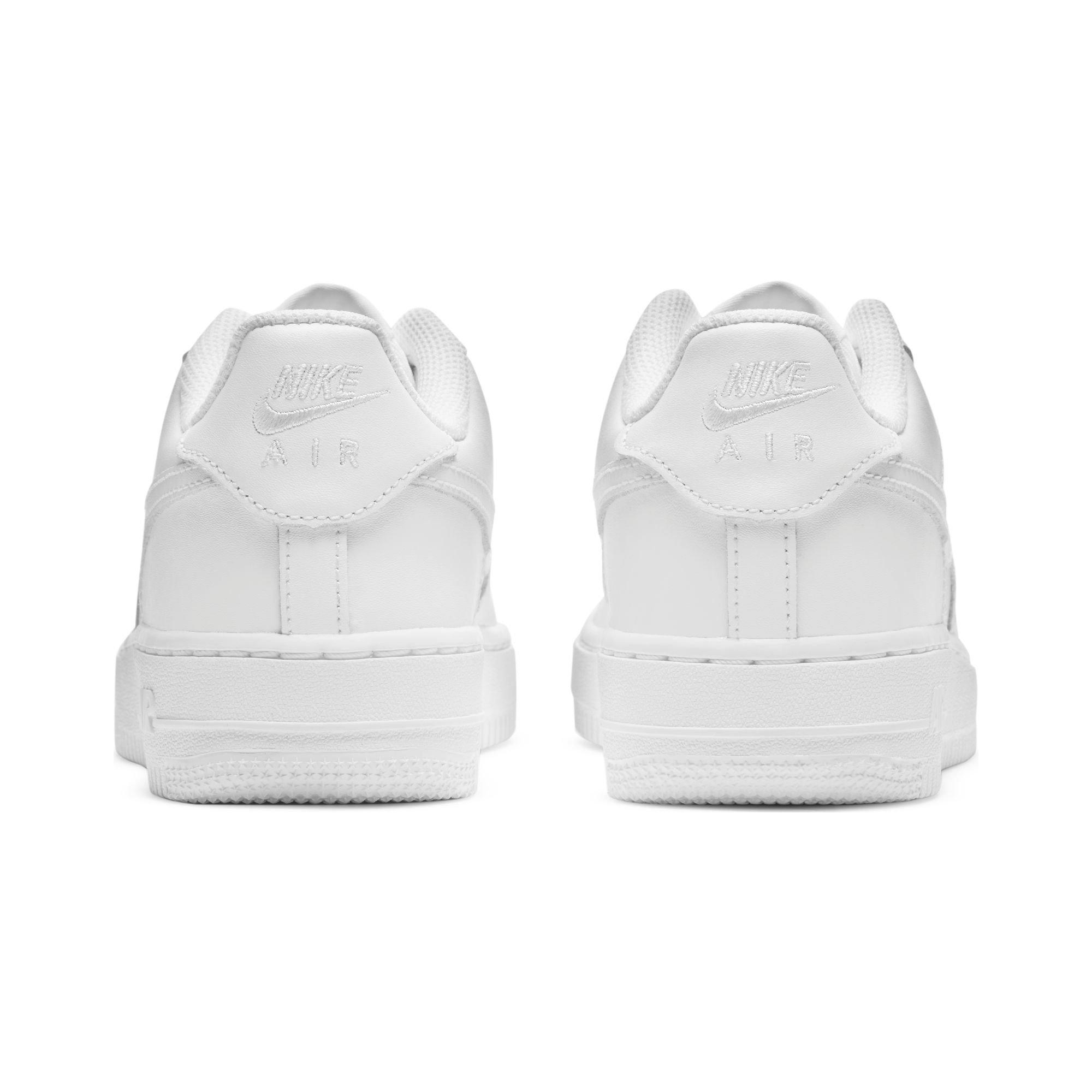 Nike Air Force 1 LE "White/White" Grade School Kids' Shoe - WHITE Thumbnail View 8