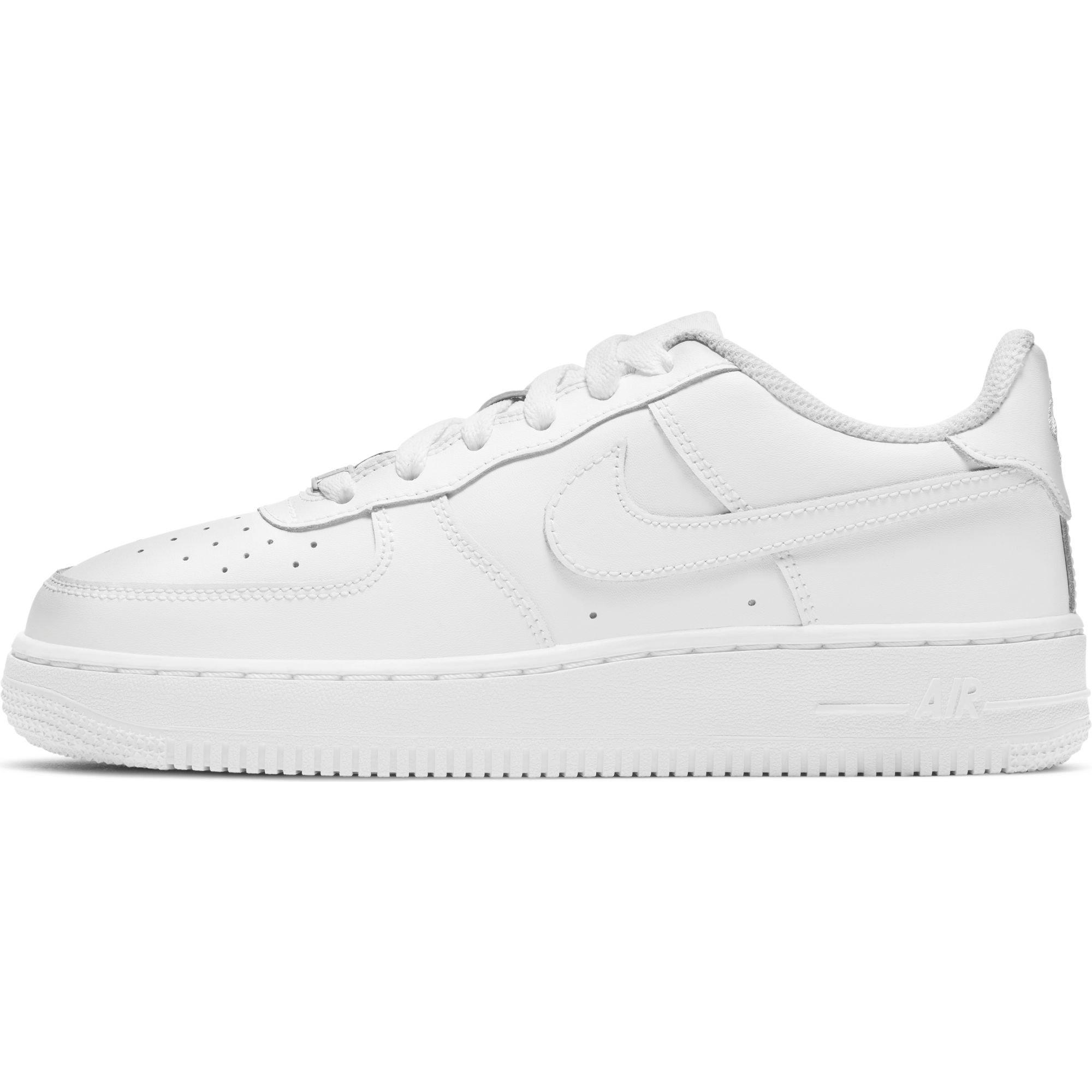 Nike Air Force 1 LE "White/White" Grade School Kids' Shoe - WHITE Thumbnail View 6
