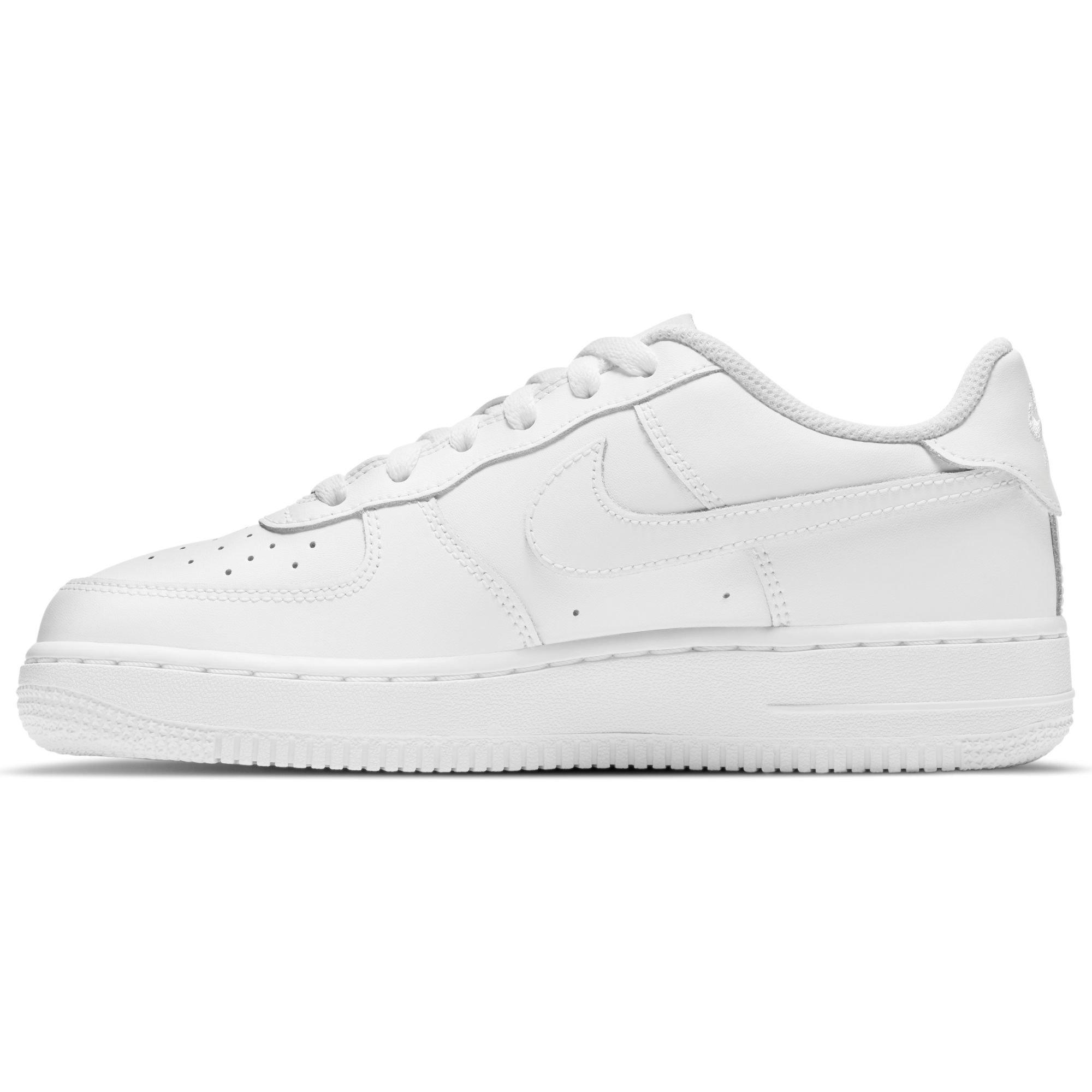 Nike Air Force 1 LE "White/White" Grade School Kids' Shoe - WHITE Thumbnail View 7