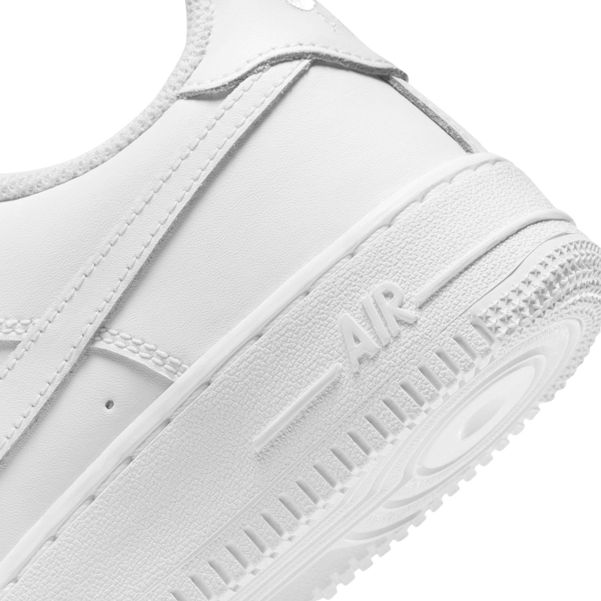 Nike Air Force 1 LE "White/White" Grade School Kids' Shoe - WHITE Thumbnail View 4