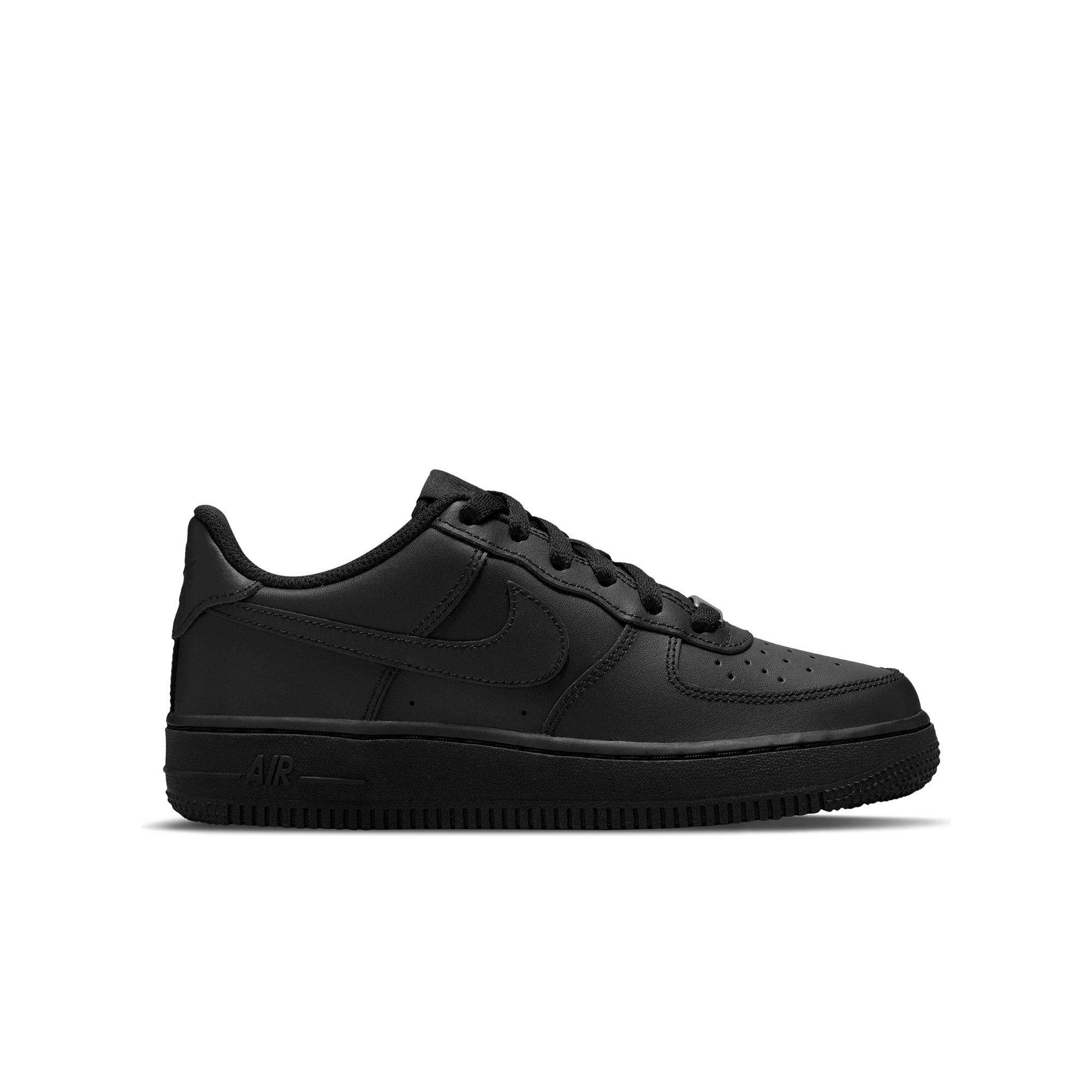 keten Vul in Storing Nike Air Force 1 LE "Black/Black" Grade School Kids' Shoe