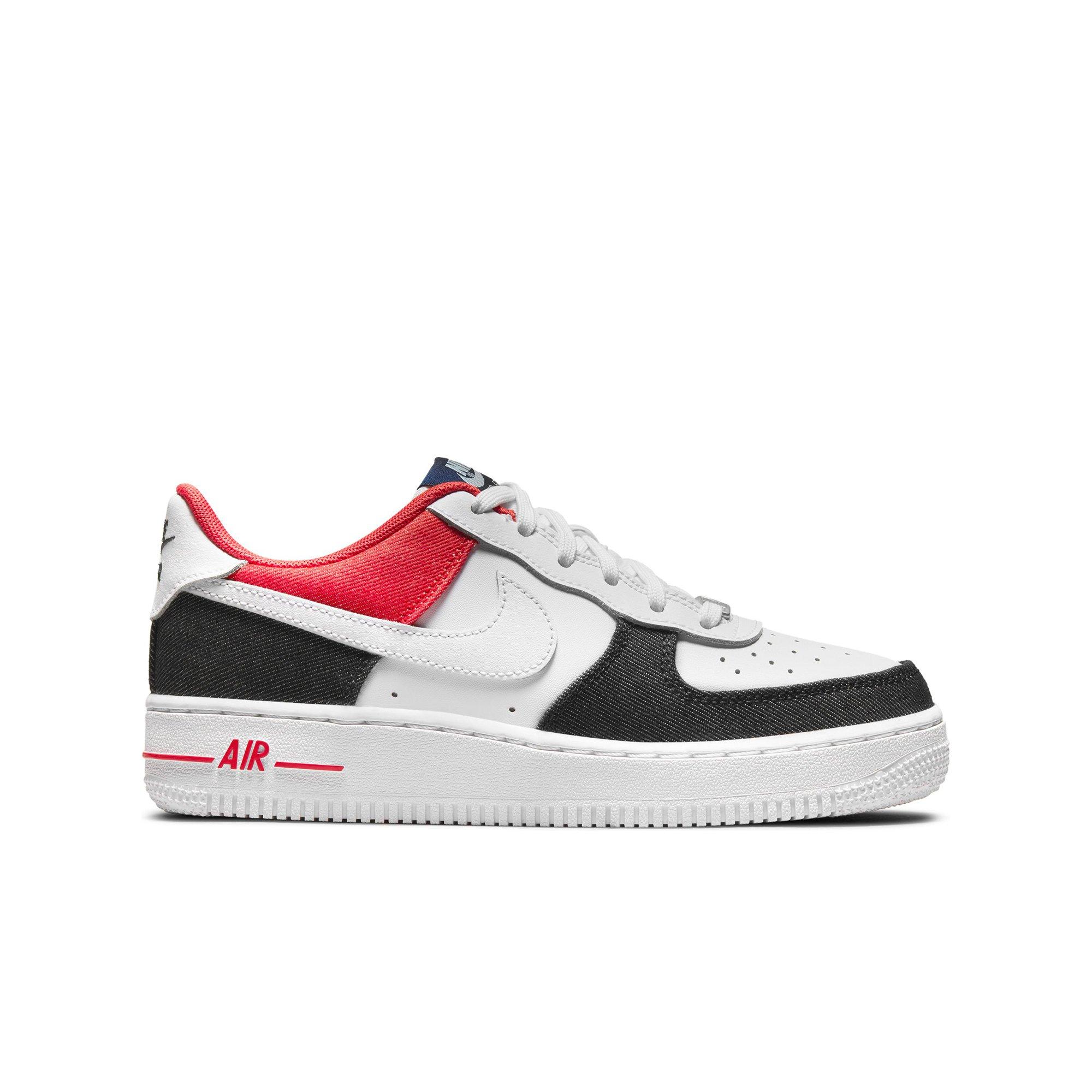 Nike Air Force 1 LV8 White/Midnight Navy/Chile Red Grade School Boys'  Shoe - Hibbett