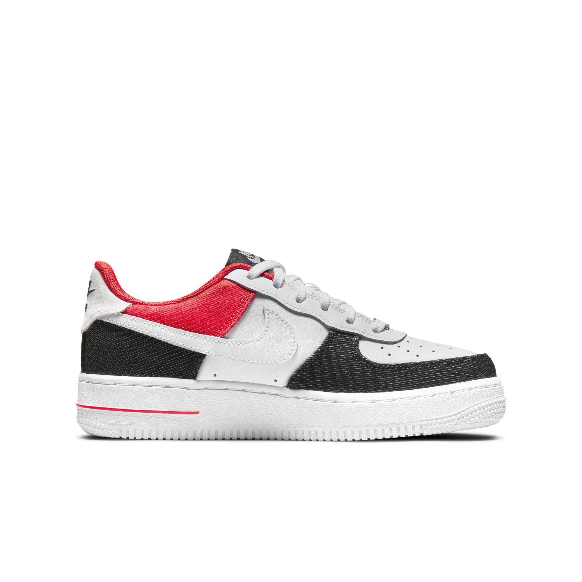 Nike Air Force 1 LV8 White/Midnight Navy/Chile Red Grade School Boys' Shoe