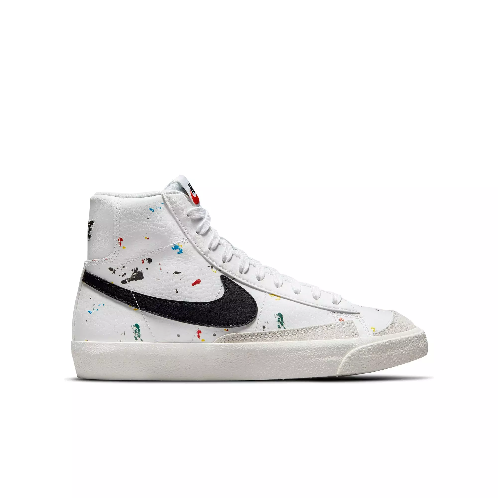 Nike Blazer Mid '77 "White/Black/White Sail" Grade School Kids' Shoe - WHITE/BLACK