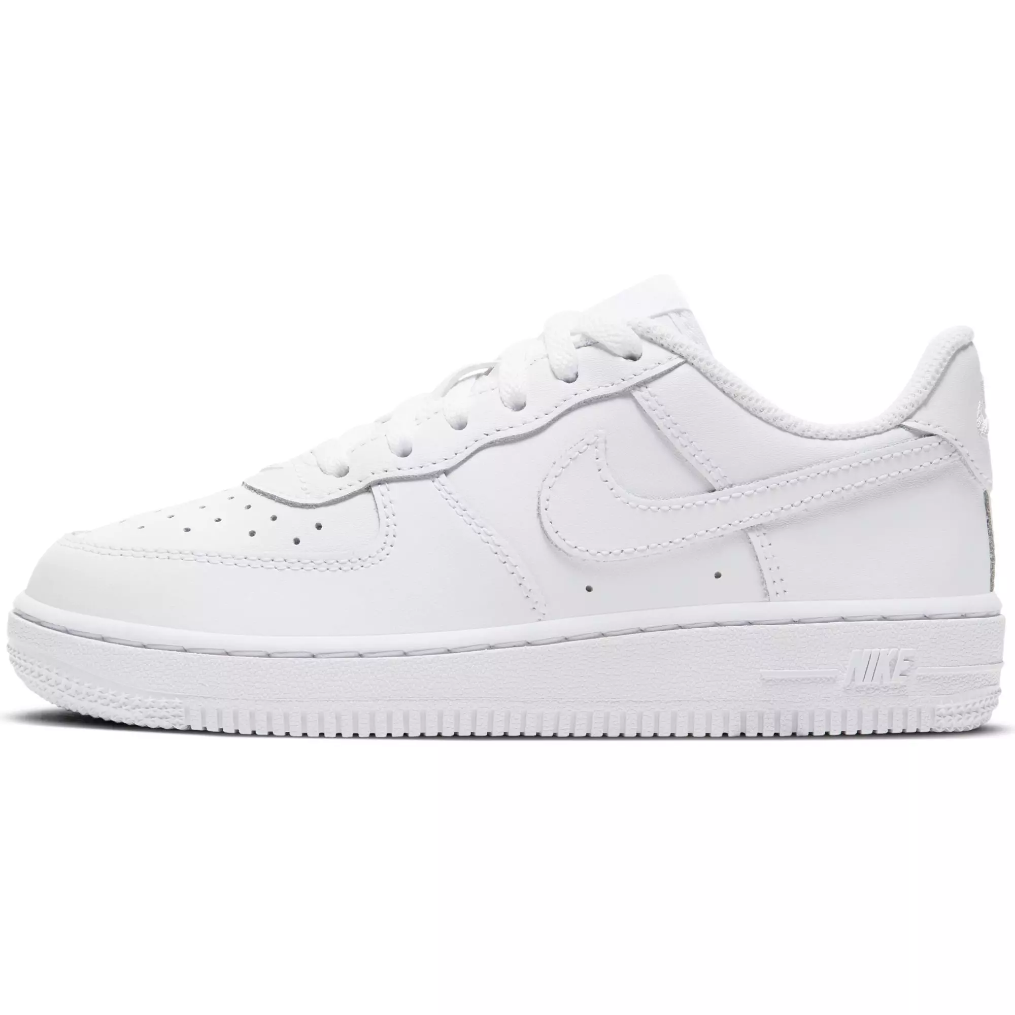Nike Air Force 1 LE "White/White" Preschool Kids' Shoe - WHITE