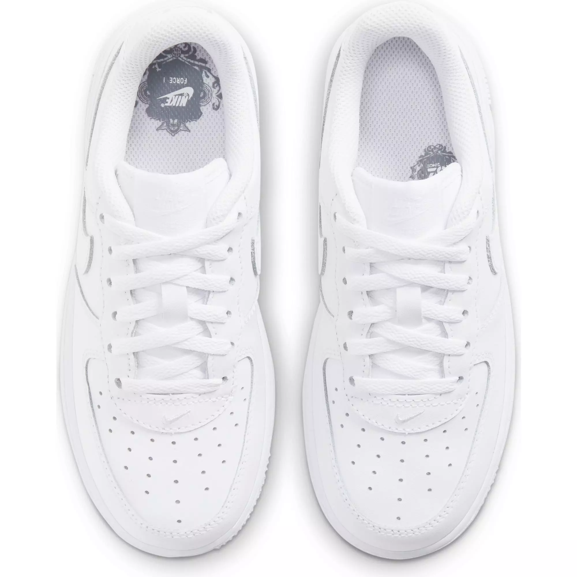Nike Air Force 1 LE "White/White" Preschool Kids' Shoe - WHITE