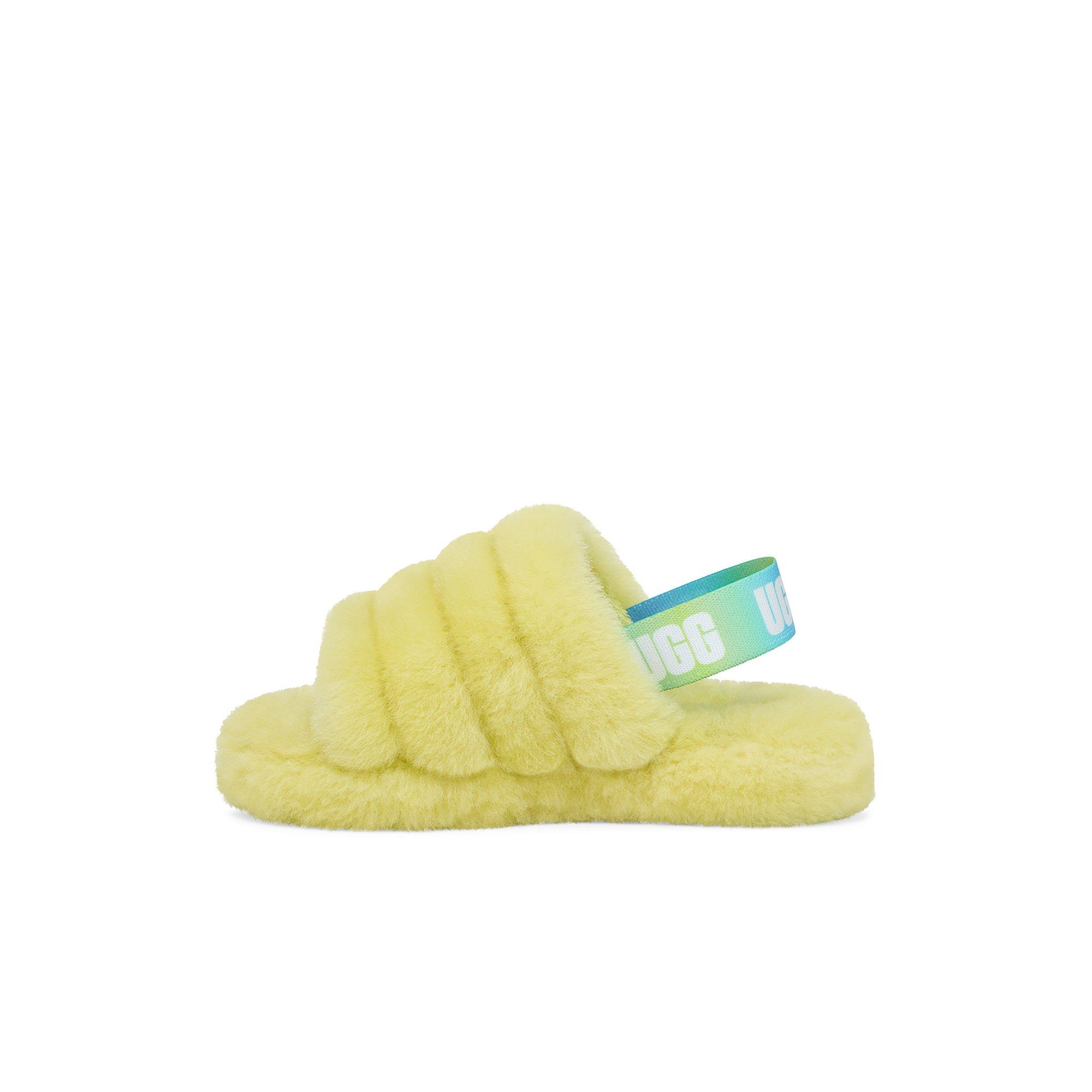 Yellow ugg discount fluff yeah slide