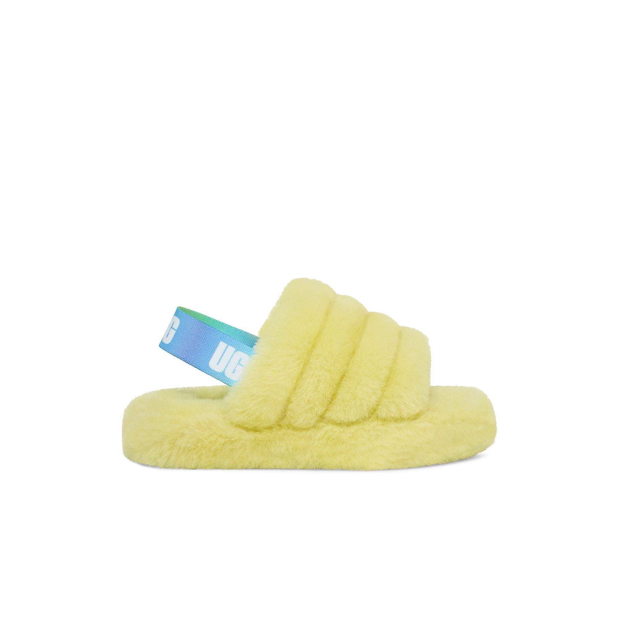 Yellow fluff yeah ugg slippers hot sale