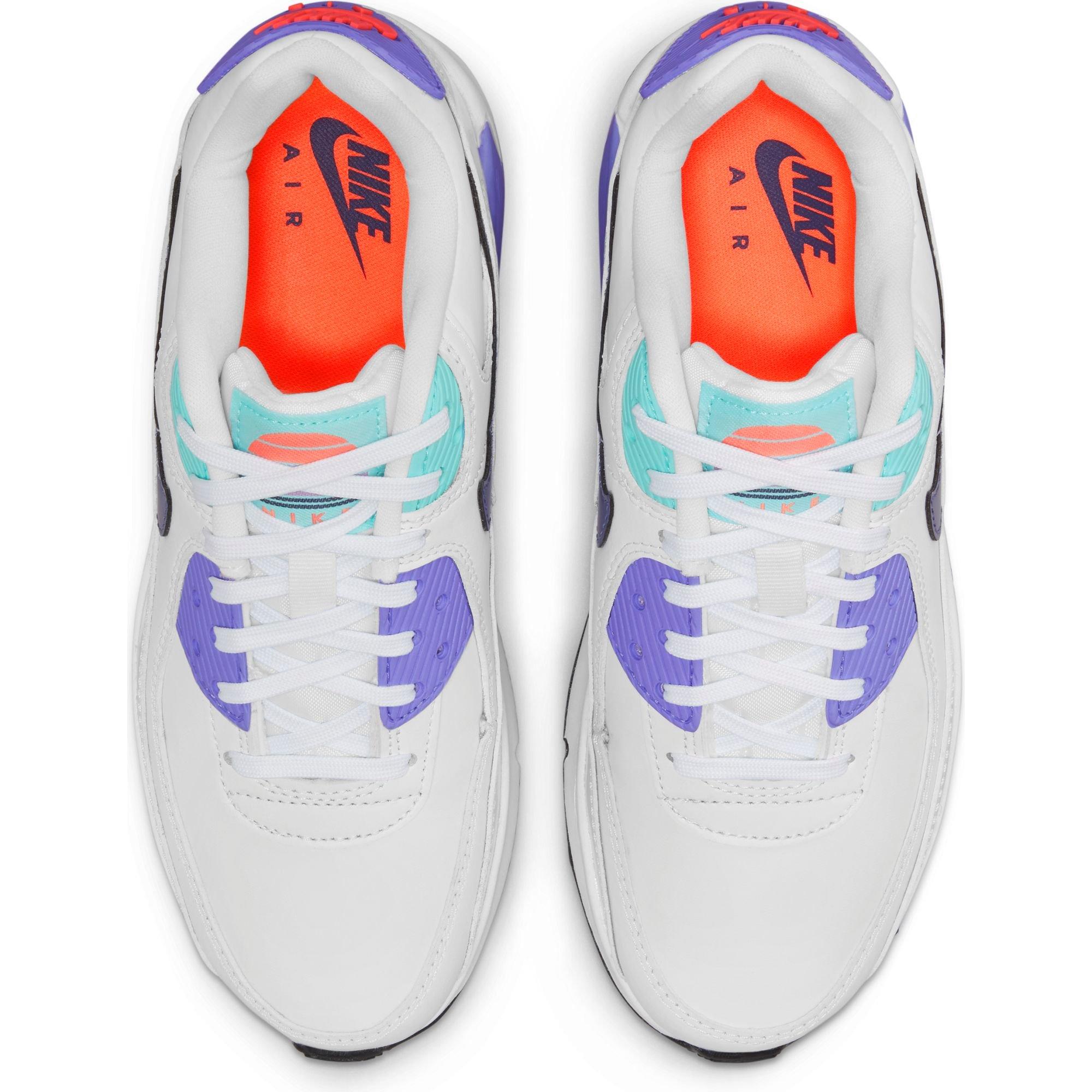 Nike Air Max 90 Se 2 White Dk Purple Dust Light Thistle Grade School Kids Shoe Hibbett City Gear
