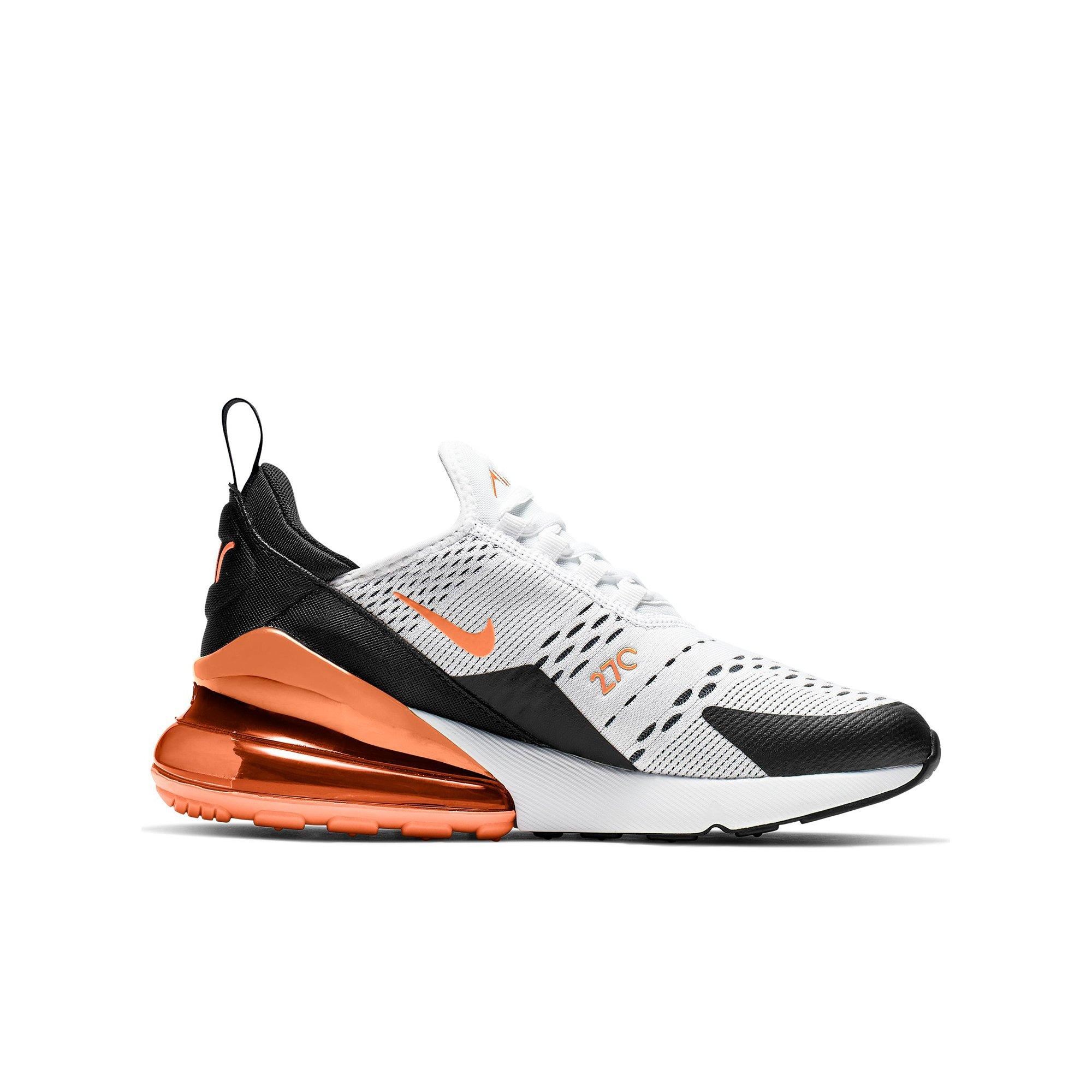 black and orange nike 270