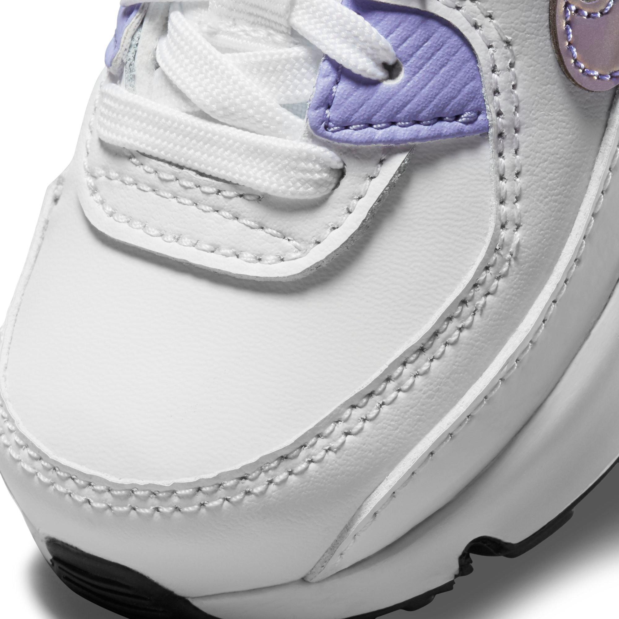 Nike Air Max 90 Se 2 White Dk Purple Light Thistle Toddler Kids Shoe Hibbett City Gear