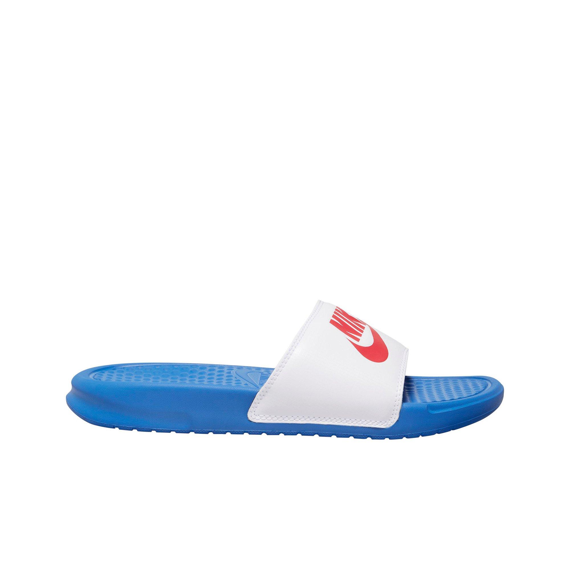 nike benassi red white