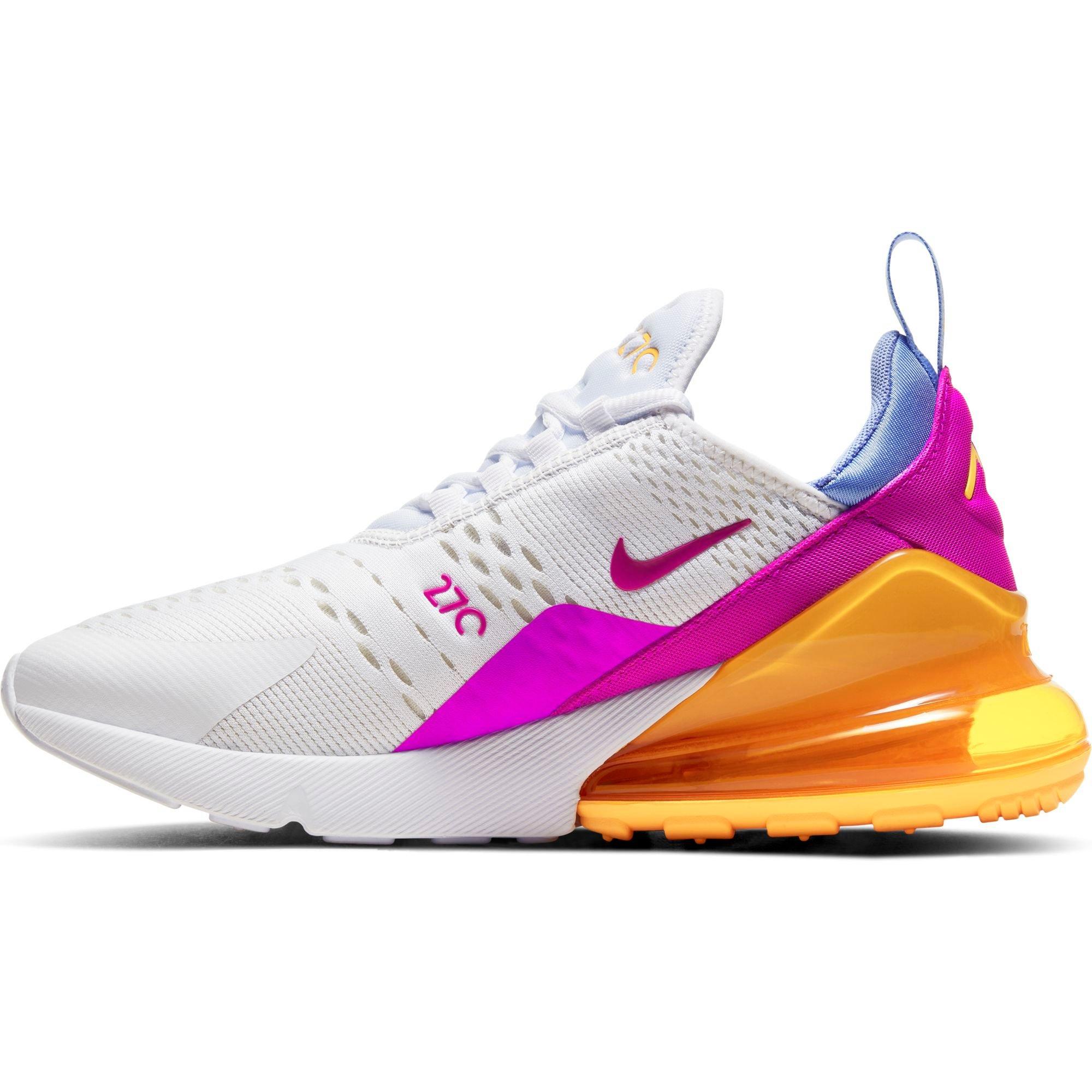 nike air max 270 white pink and orange