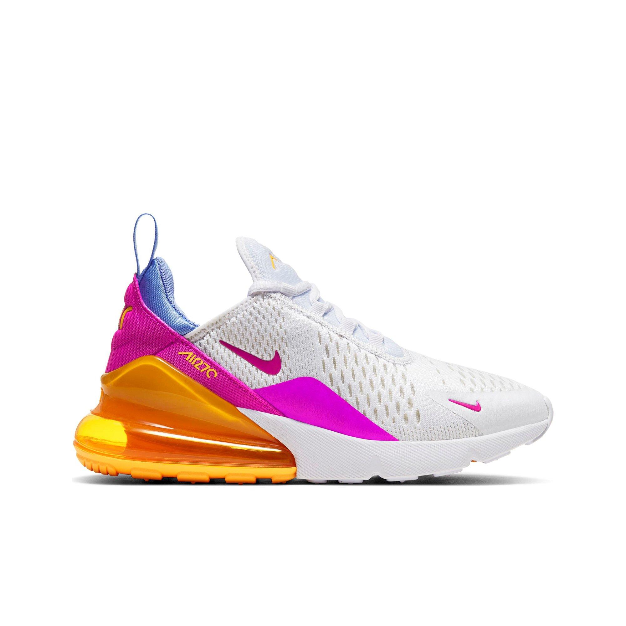 nike air max 270 white orange pink