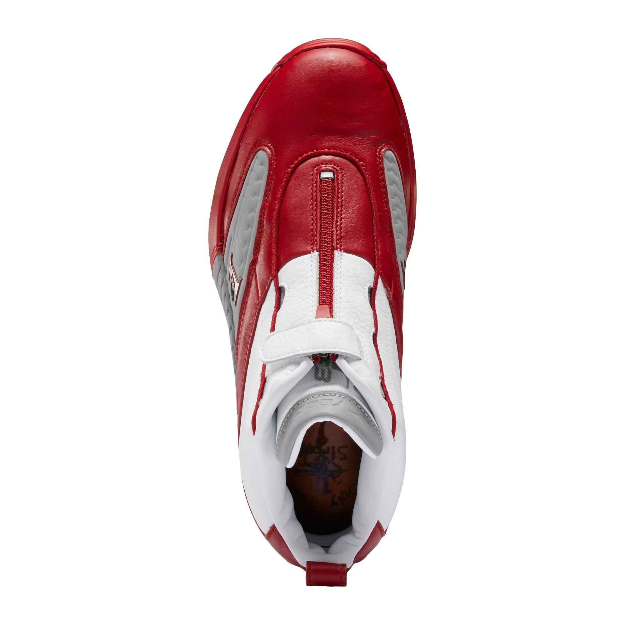 Reebok Answer IV Flash Red/White/Solid Grey Men's Shoe - Hibbett