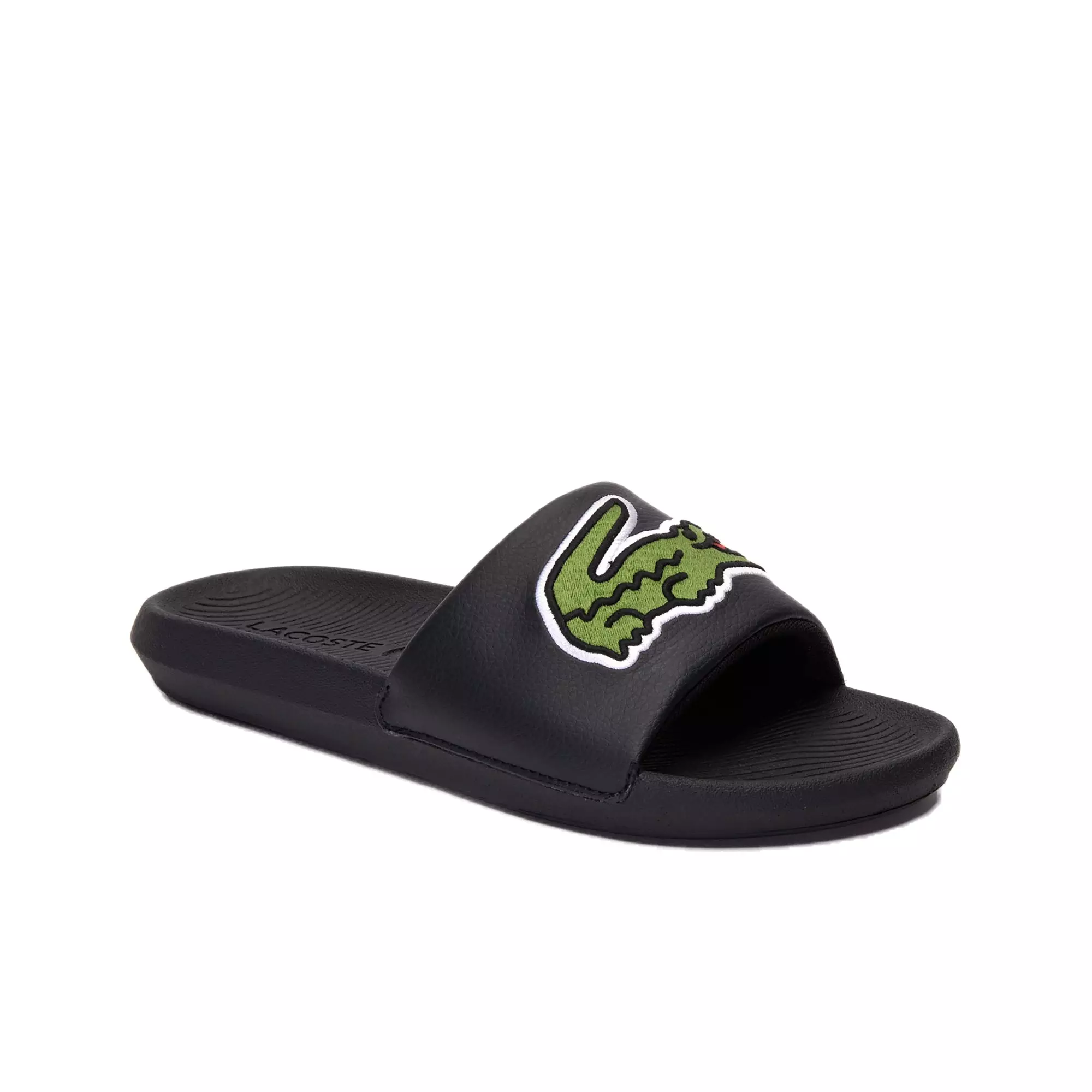 Lacoste Croco 120 Synthetic "Black" Men's Slide - BLACK