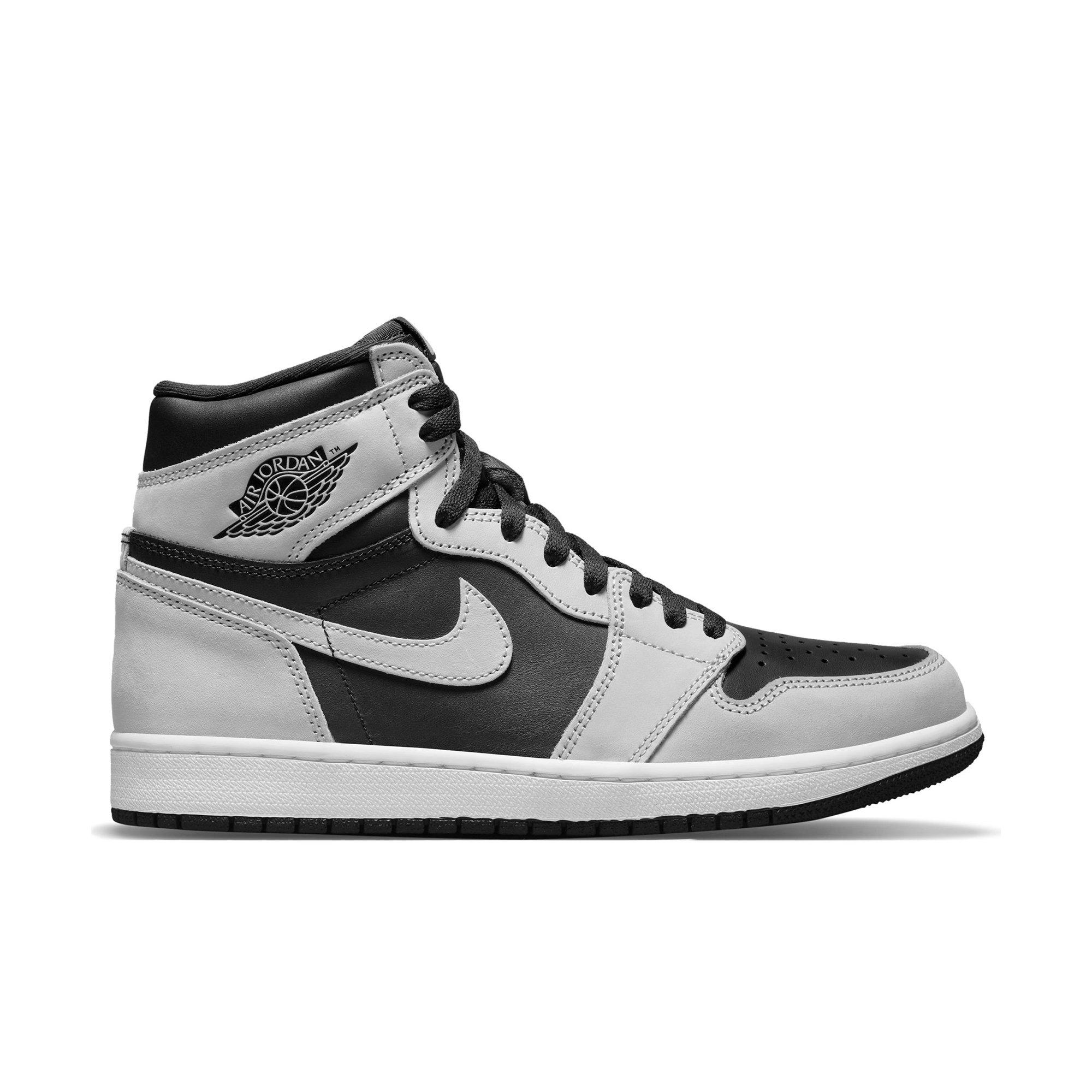 black grey and white jordan 1s