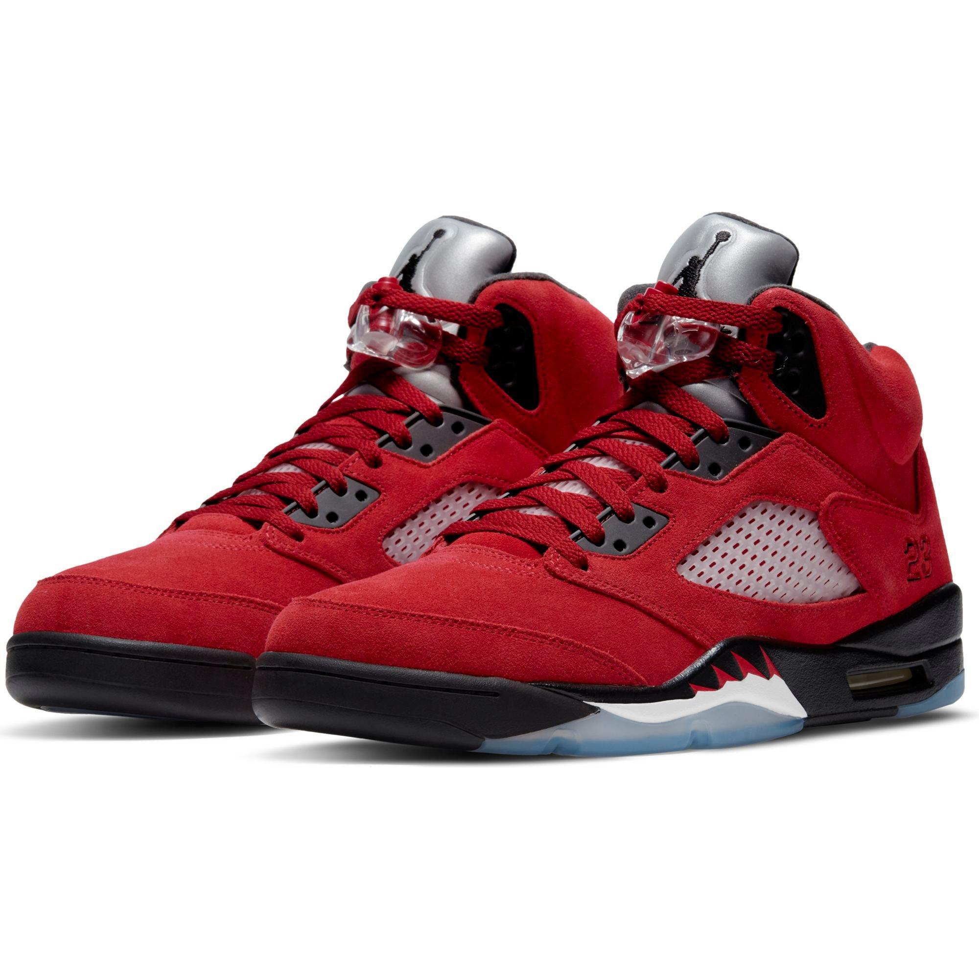 Red and black jordans best sale hibbett sports