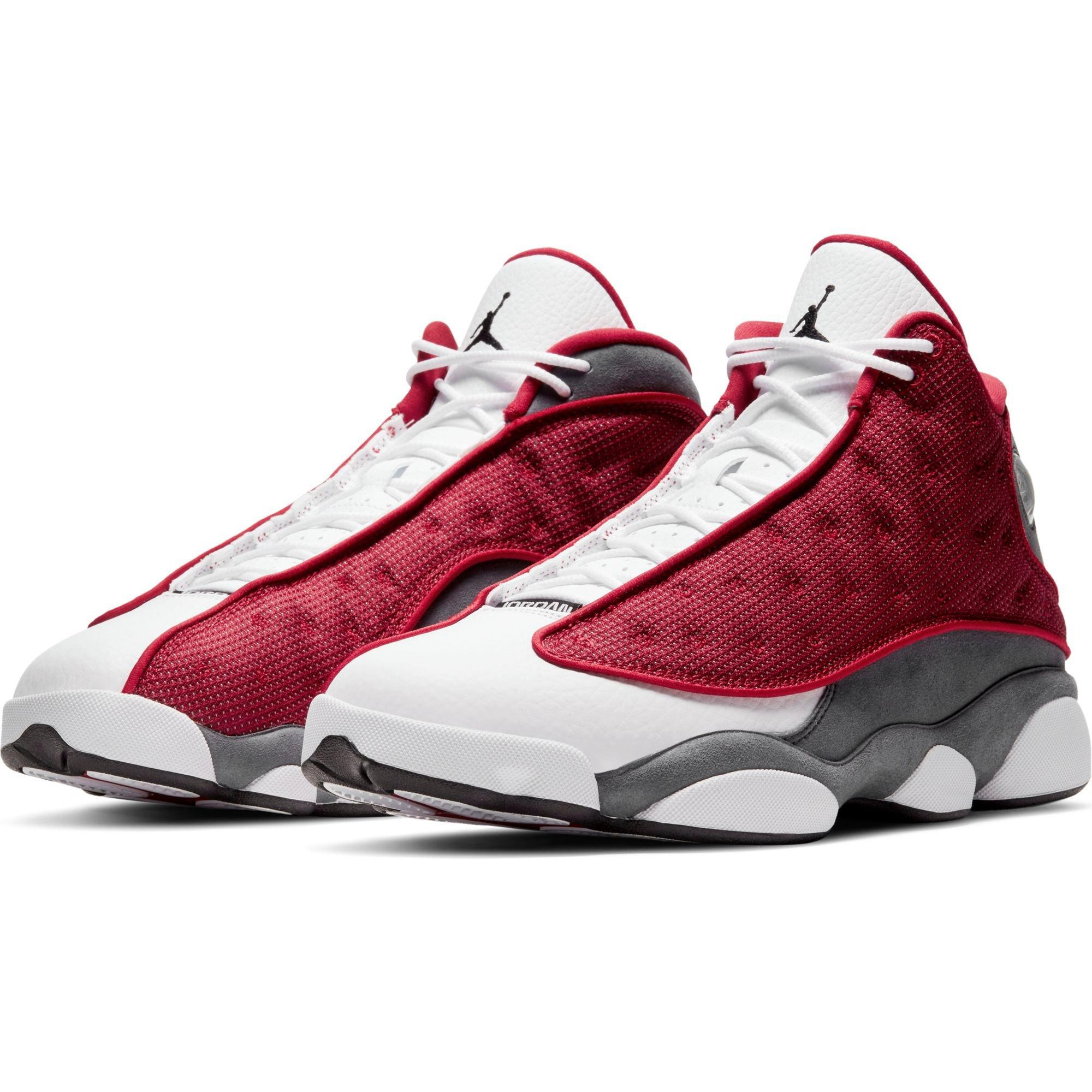 jordan 13s red and white
