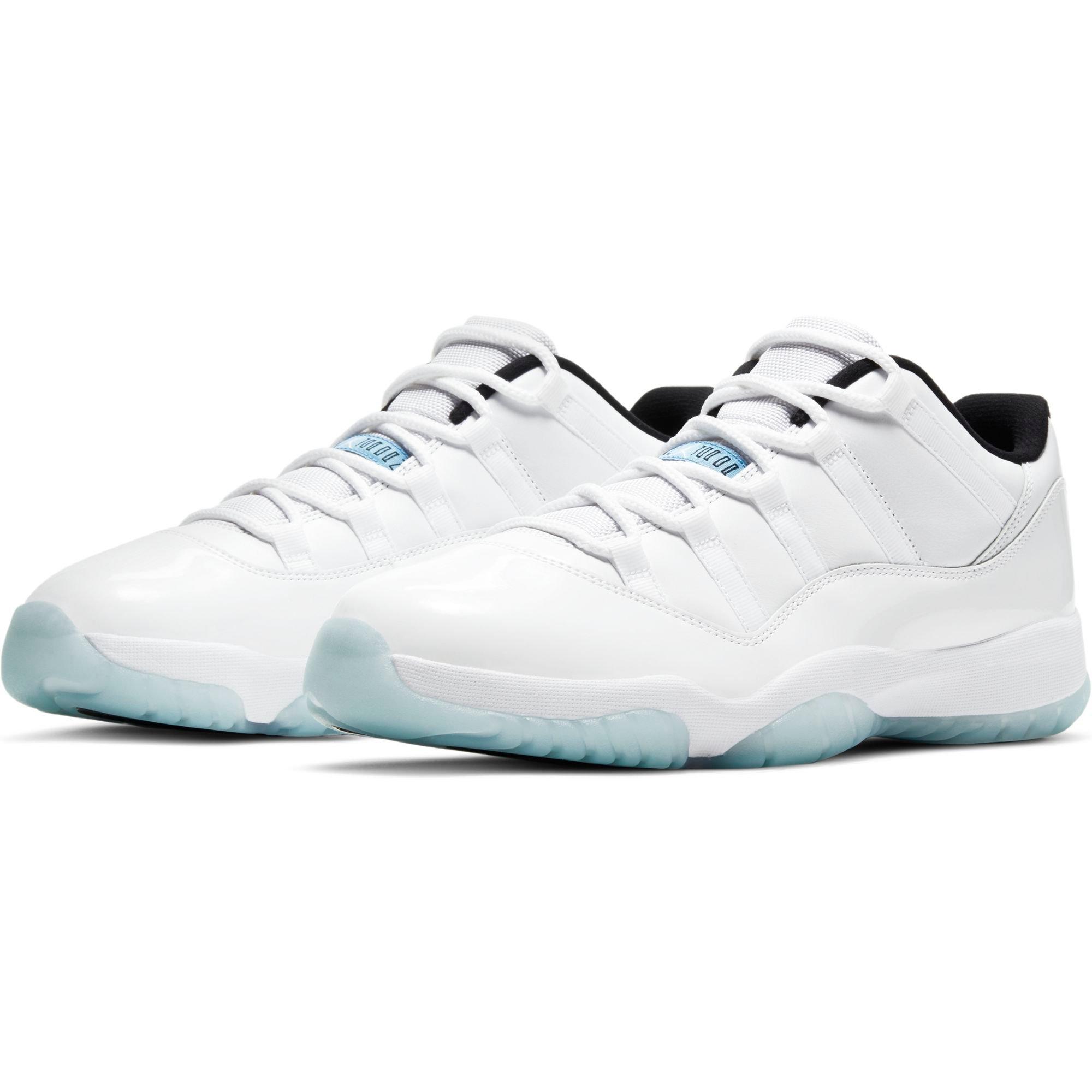 White and clearance blue jordan 11s