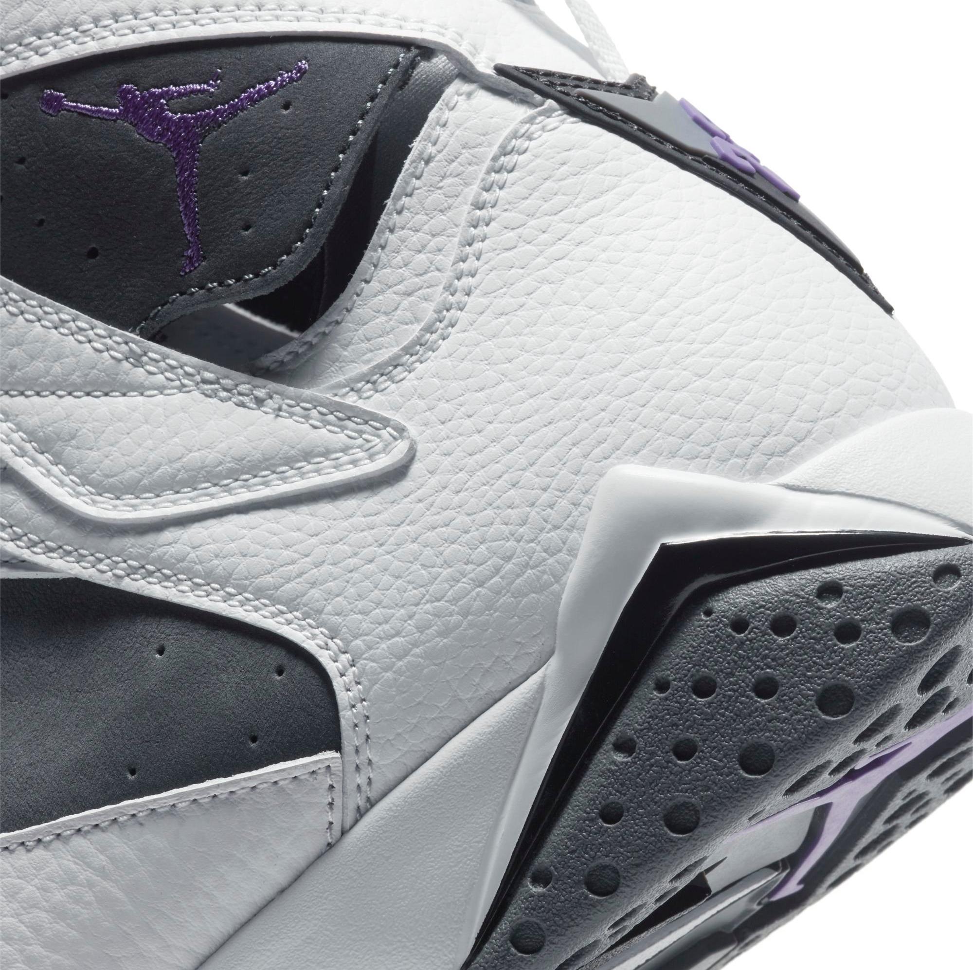 Jordan 7 Retro "Flint" White/Varsity Purple/Flint Grey Men's & Kids' Basketball Shoe
