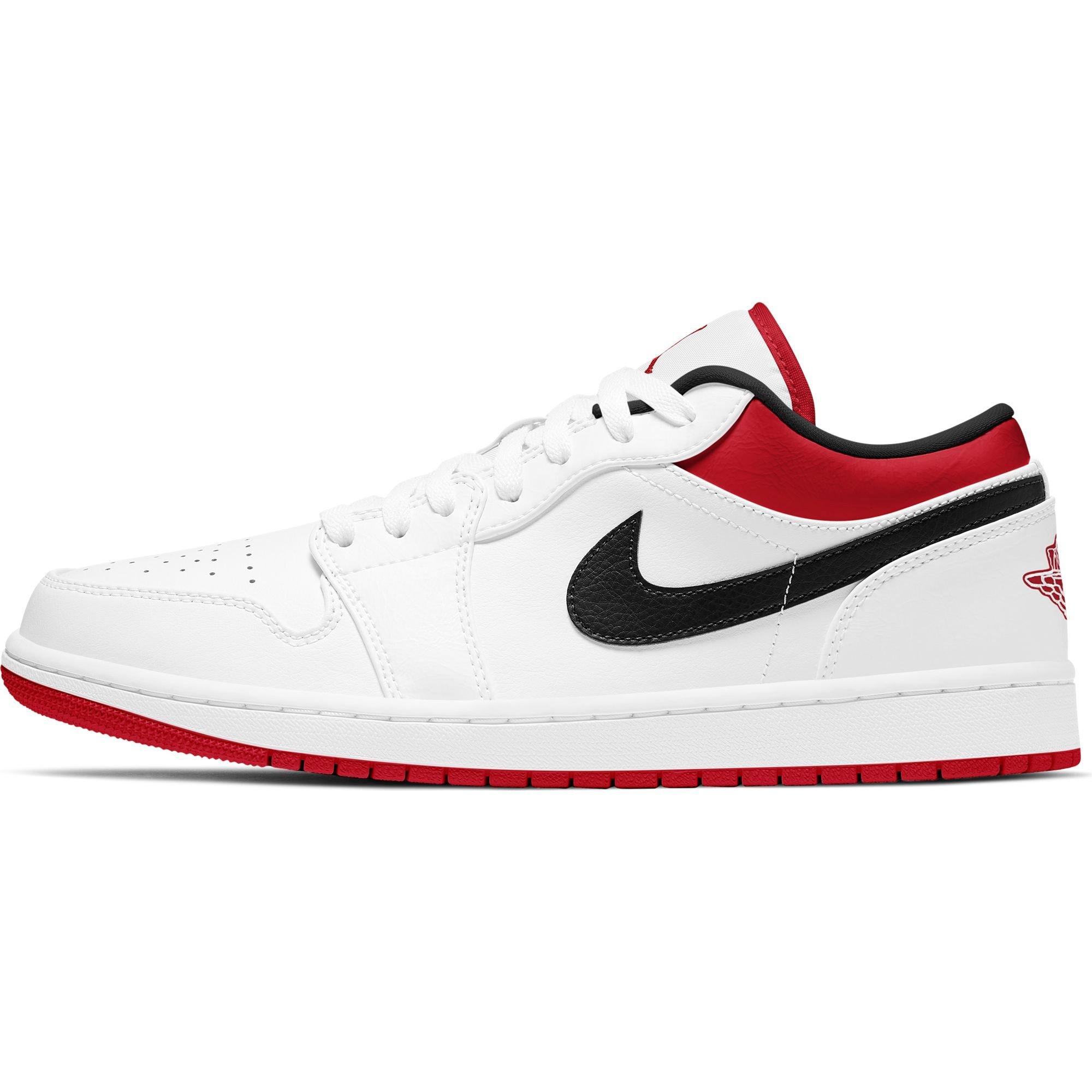 Jordan 1 Low White Gym Red Black Men S Shoe Hibbett City Gear