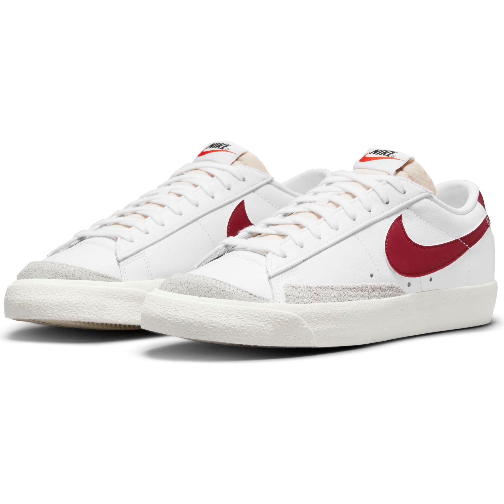 Nike Blazer Low 77 Vintage White Team Red Sail Men S Shoe Hibbett City Gear