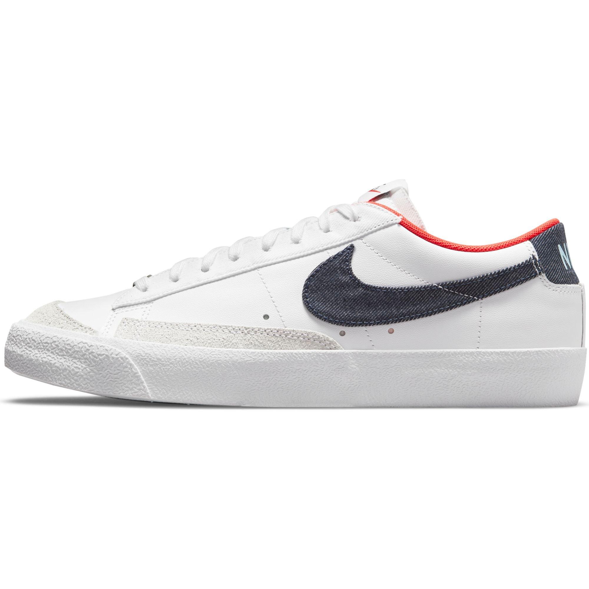 Nike Blazer Low 77 Vintage White Chile Red Demin Men S Shoe Hibbett City Gear