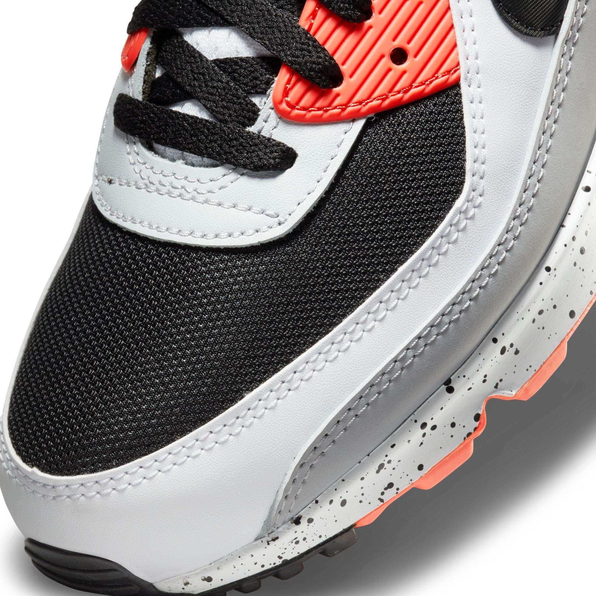 black white and orange air max 90