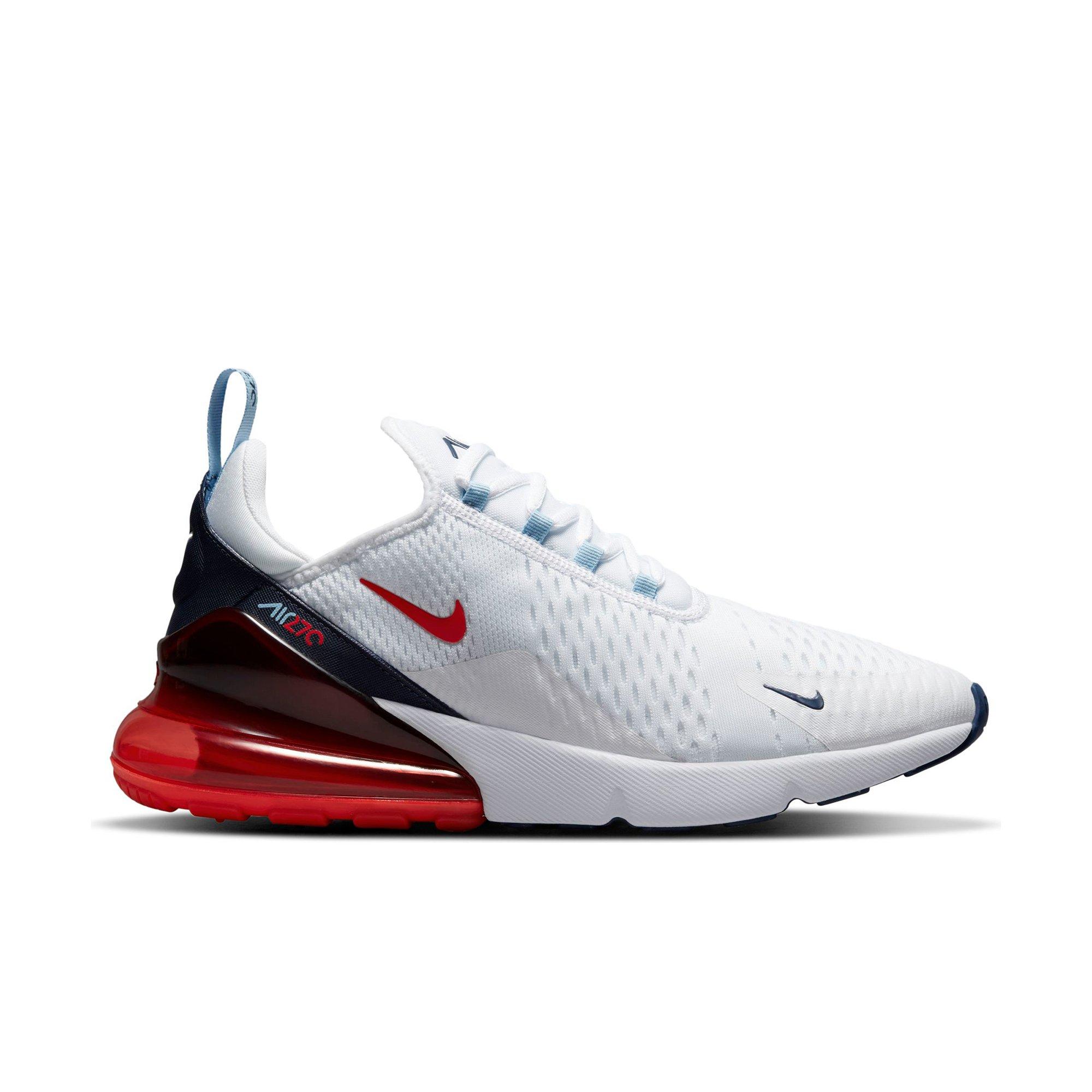Nike Air Max 270 White/Chile Red/Demin Men's Shoe - Hibbett | City Gear