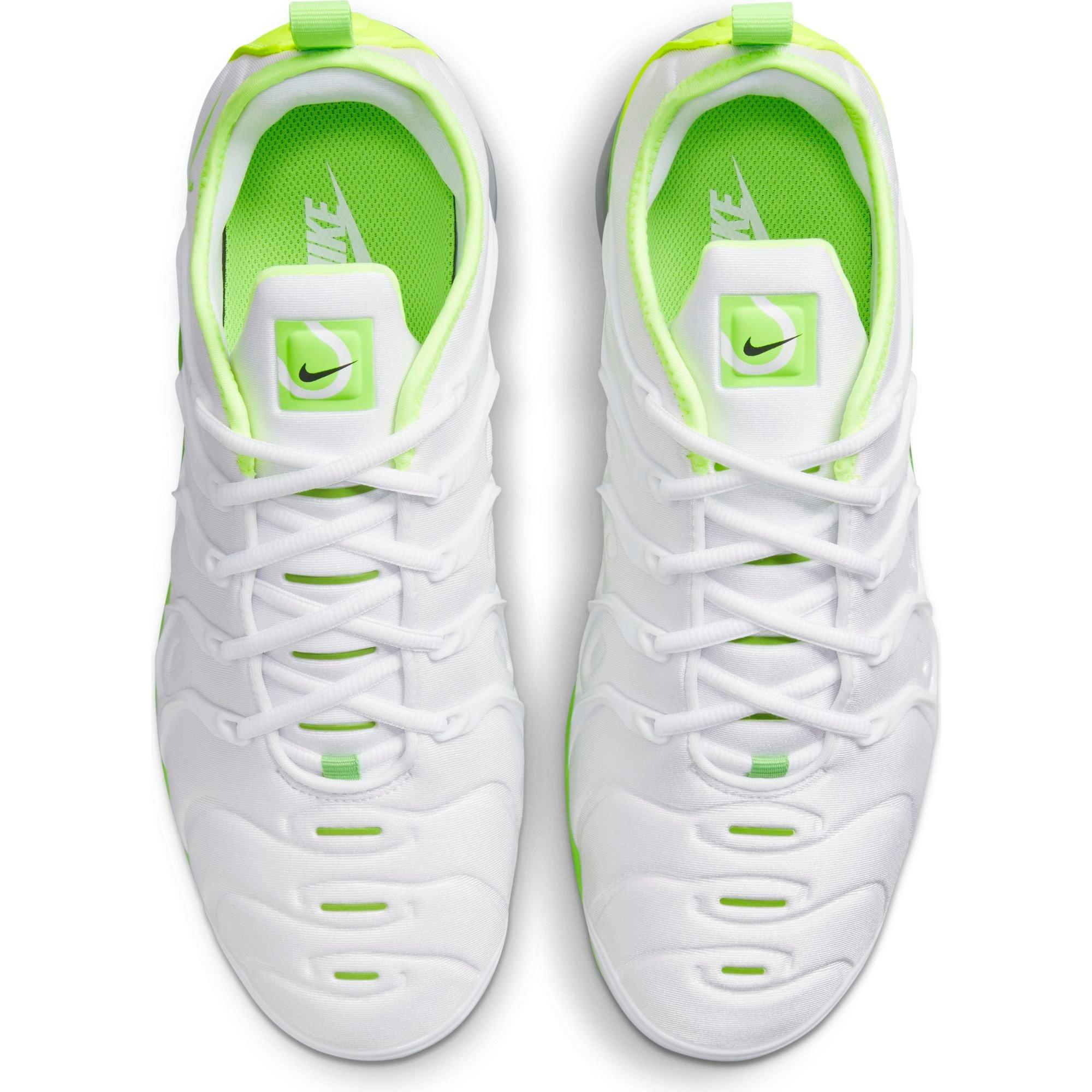 vapormax plus white electric green